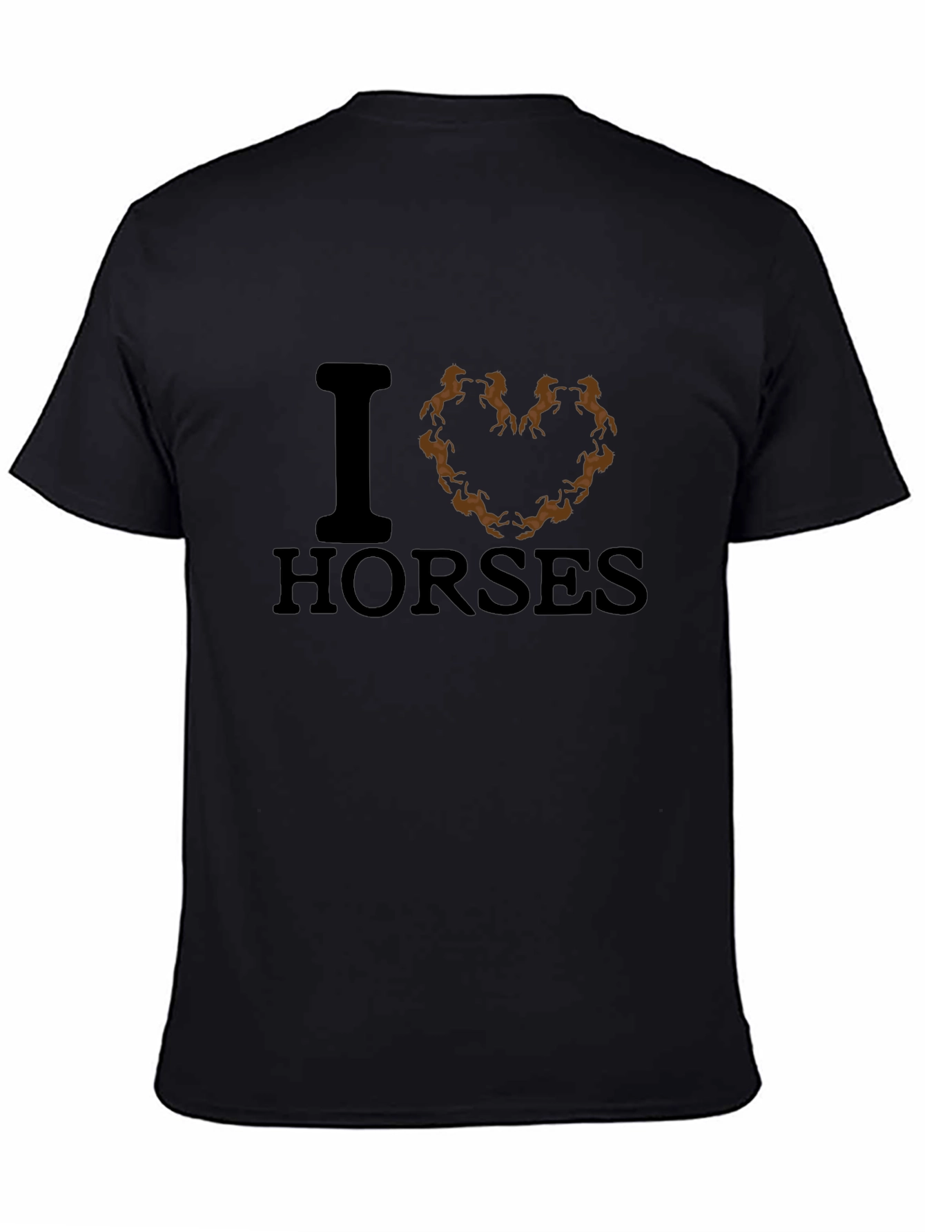 I Heart Horses Graphic Tee - Black