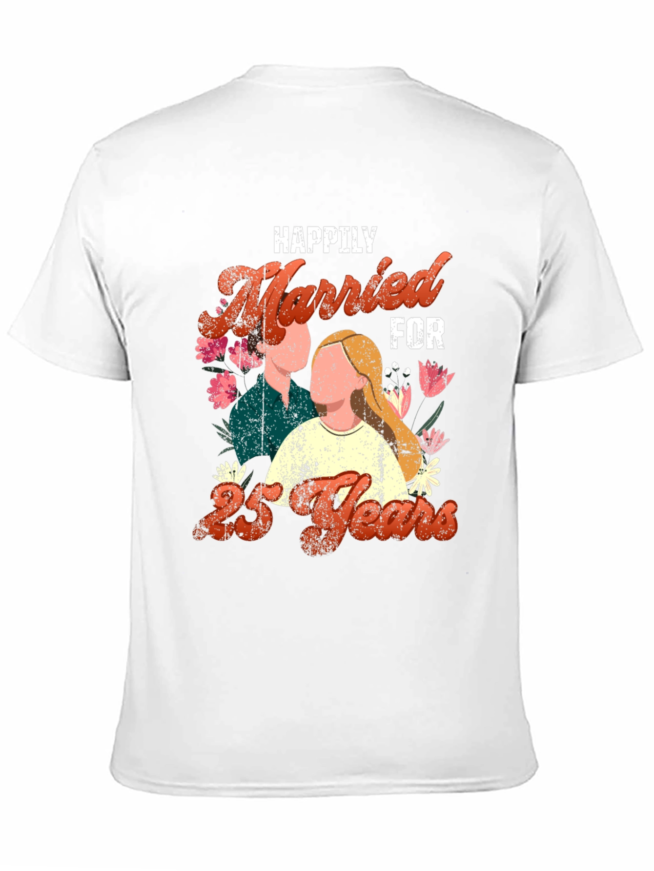 Happily Married for 25 Years Anniversary T-Shirt