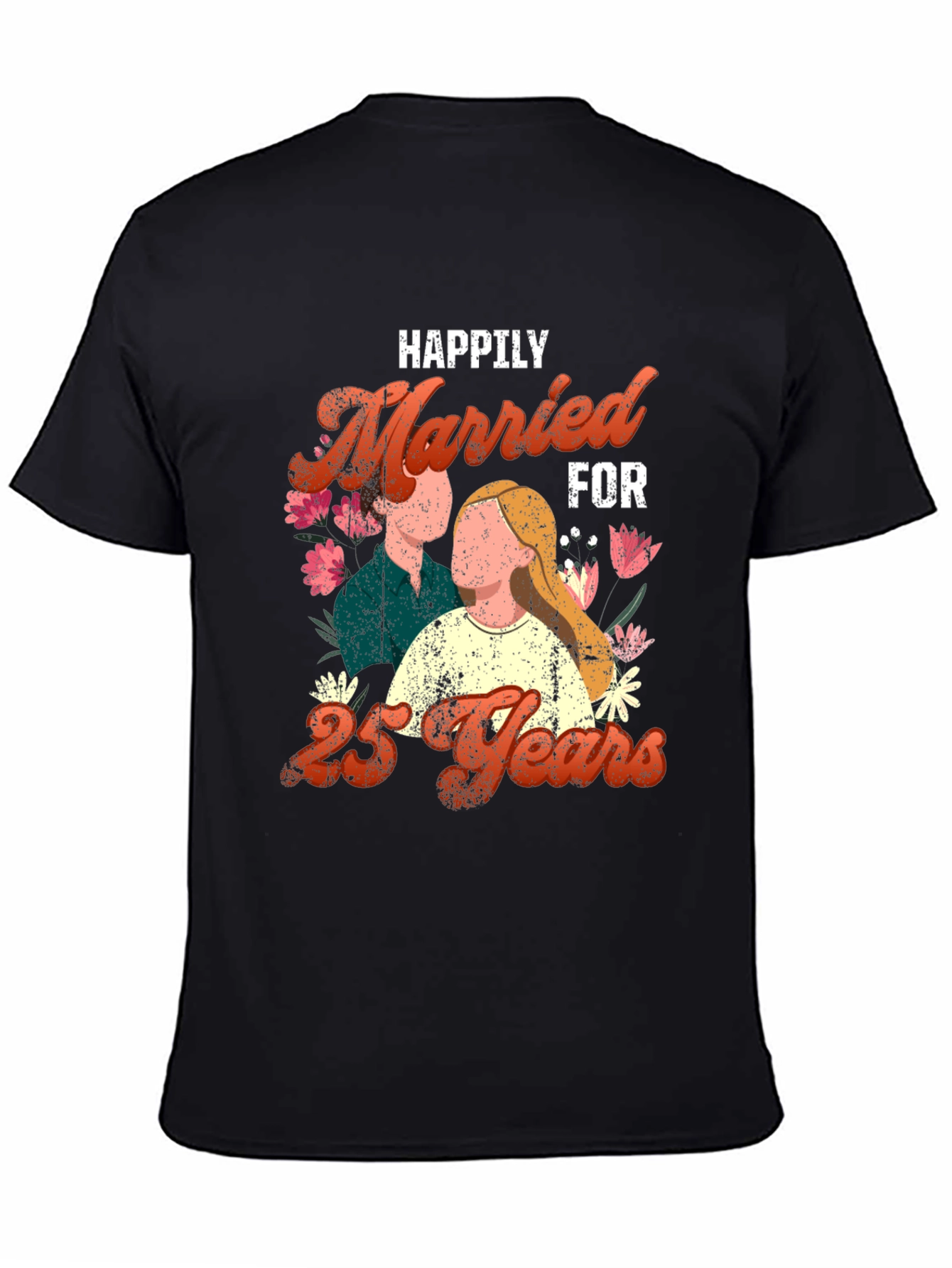 Happily Married for 25 Years Anniversary T-Shirt