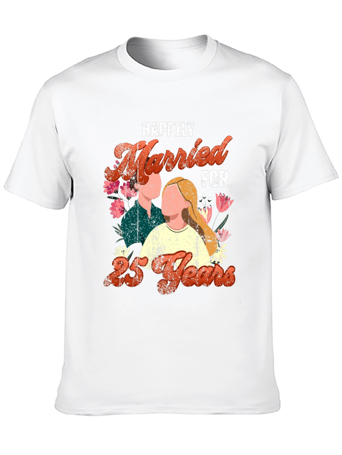 Happily Married for 25 Years Anniversary T-Shirt
