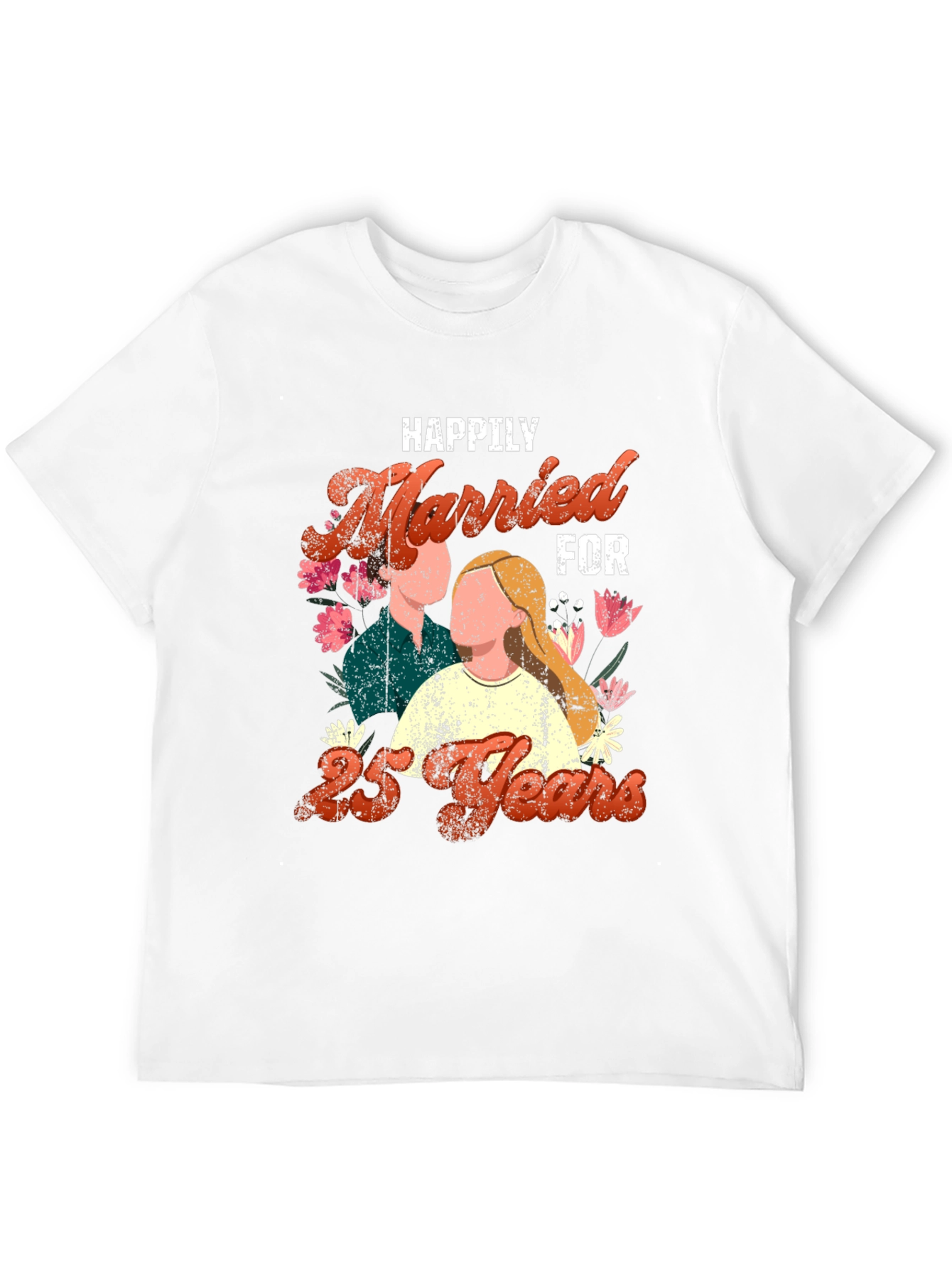 Happily Married for 25 Years Anniversary T-Shirt