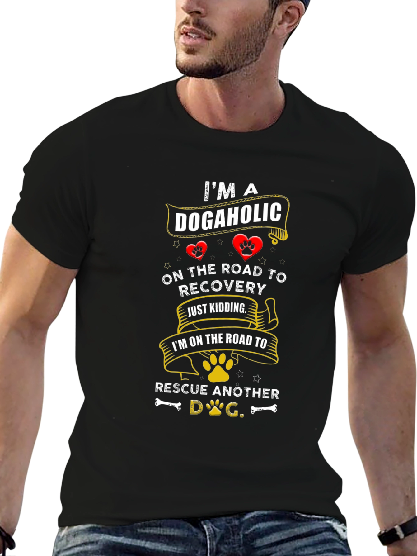 Dogaholic Rescue Dog T-Shirt