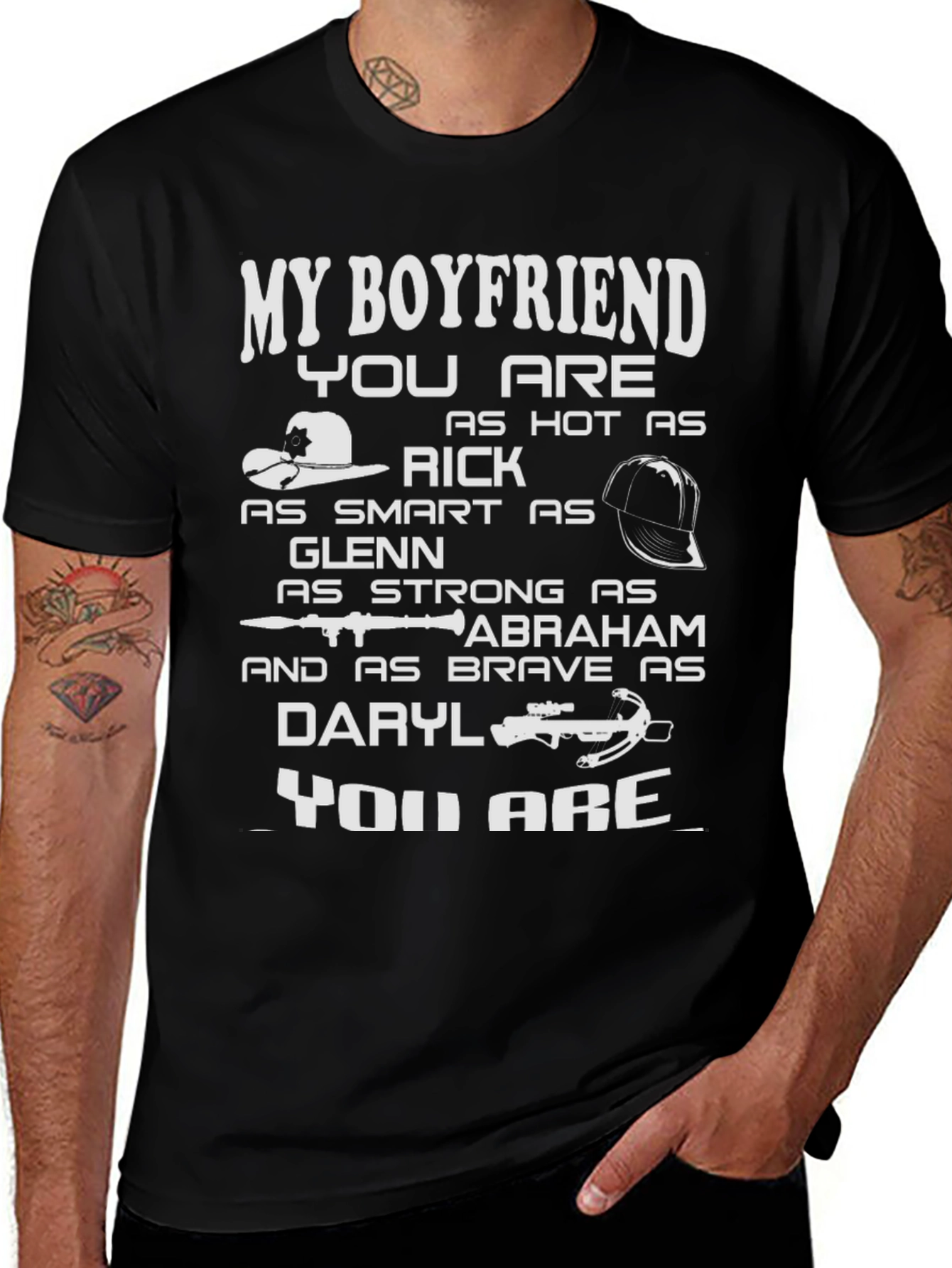 Boyfriend T-Shirt - Walking Dead Inspired