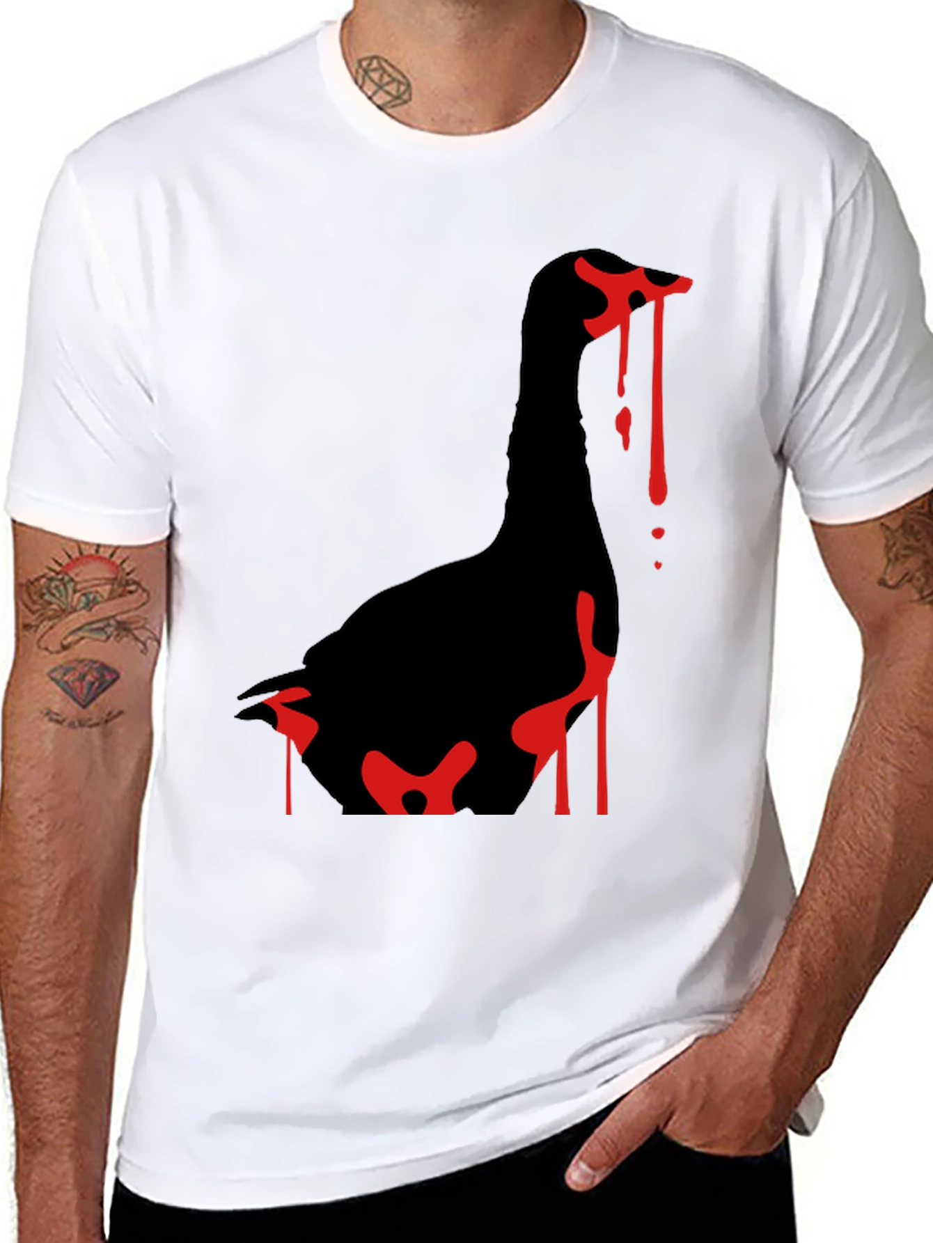 Goose Attack Black T-Shirt