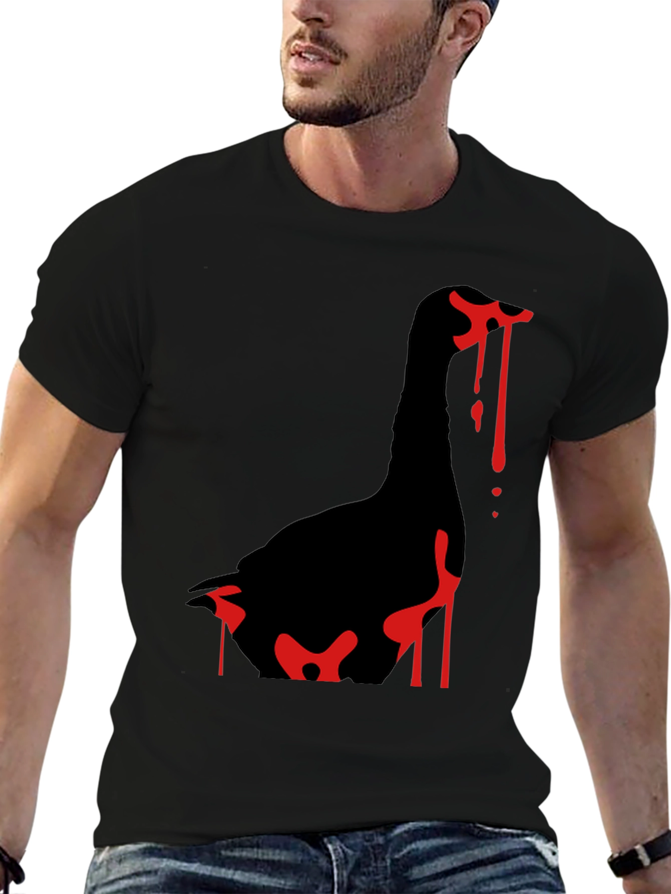 Goose Attack Black T-Shirt