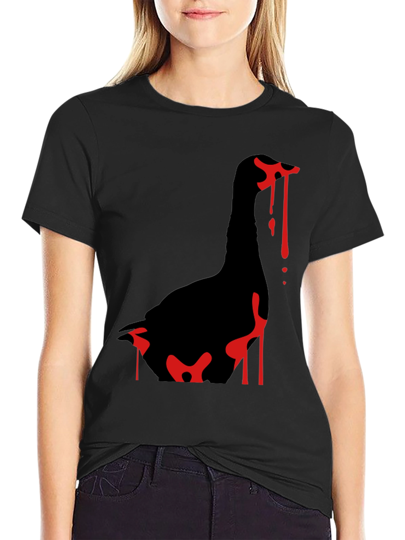 Goose Attack Black T-Shirt