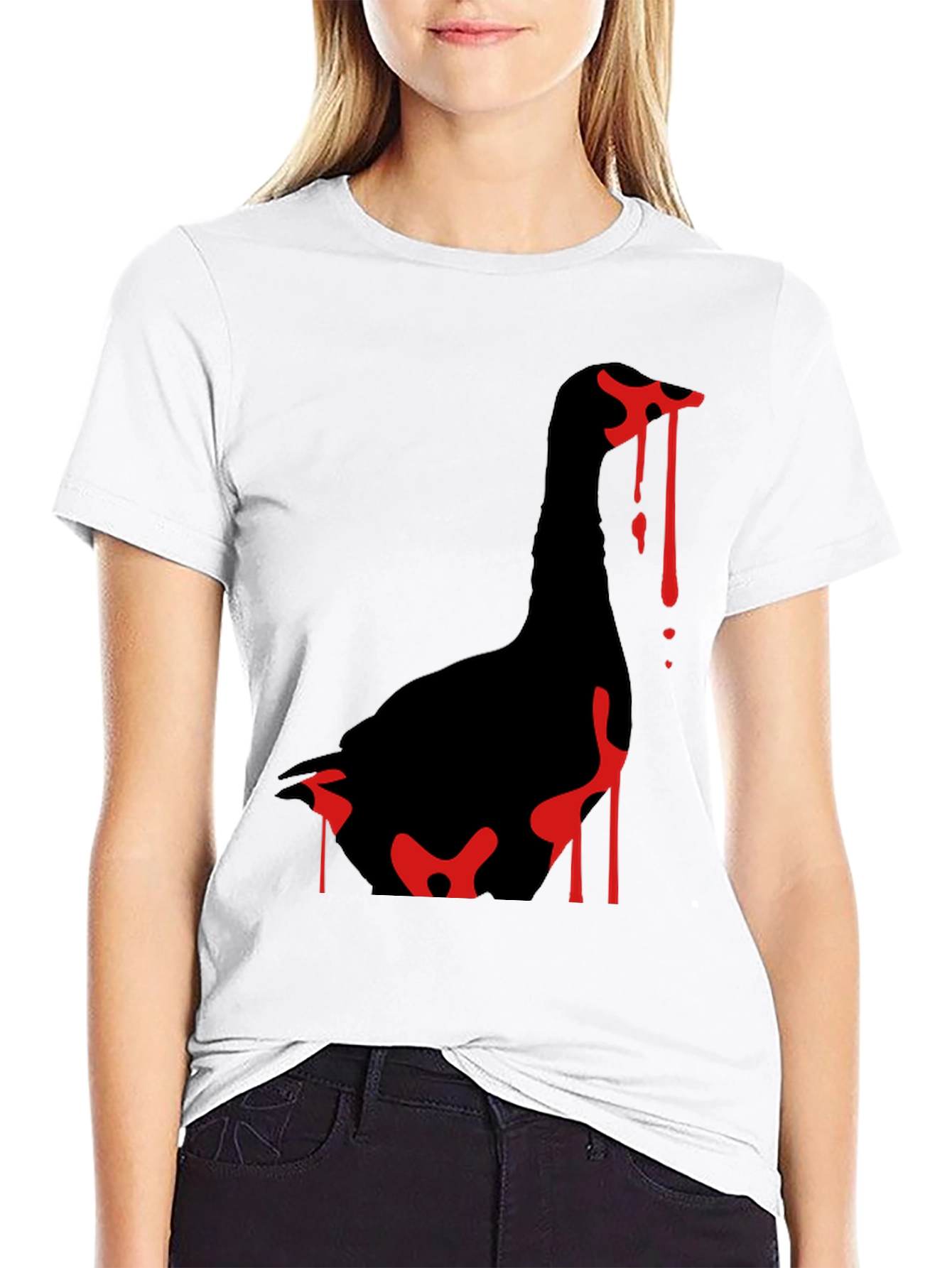 Goose Attack Black T-Shirt