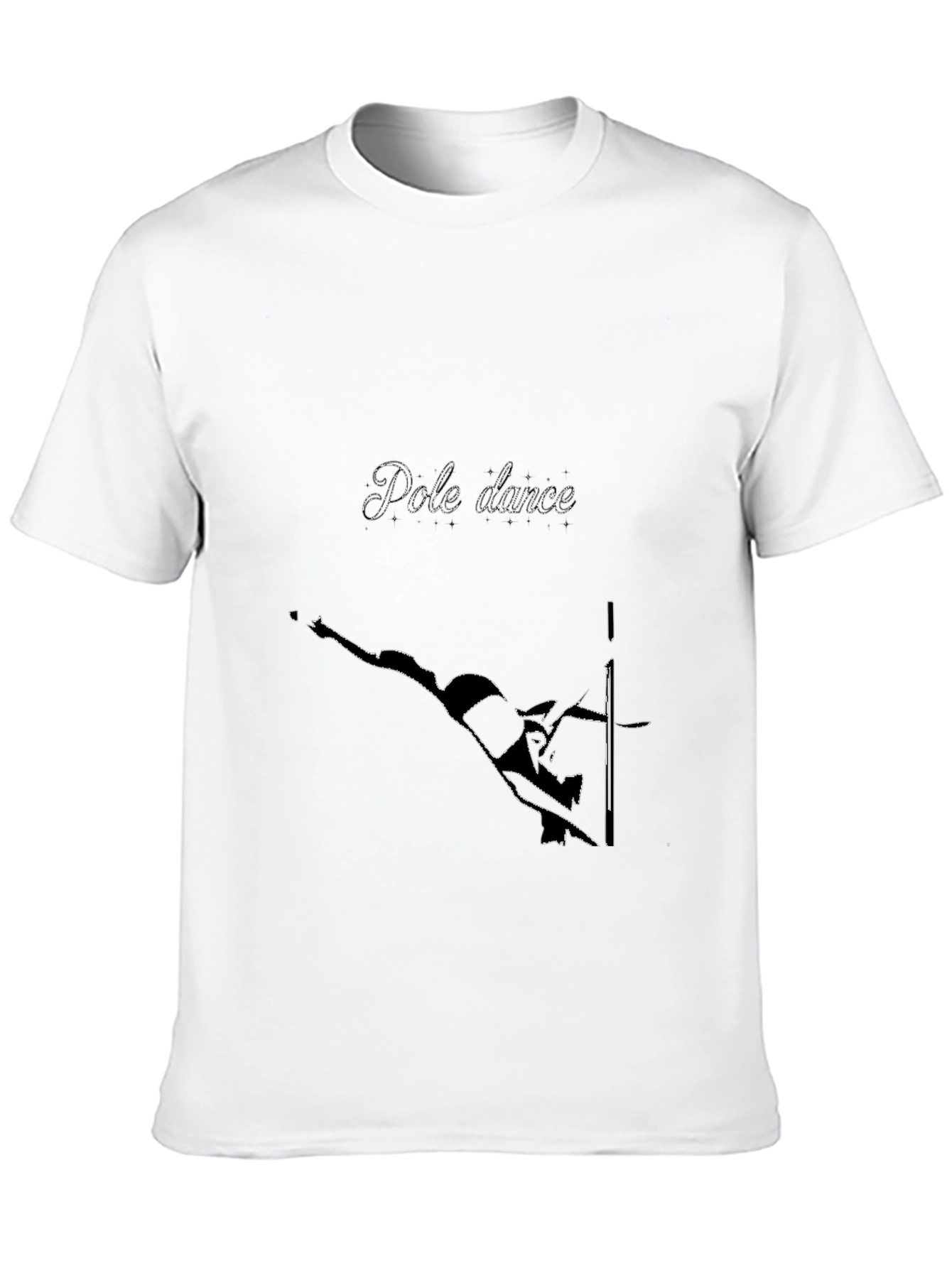Pole Dance Graphic Tee - Black Cotton T-Shirt