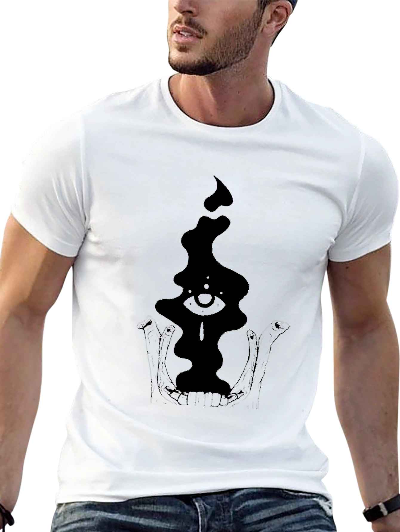 Eye in Skull T-Shirt - Gothic Black Tee
