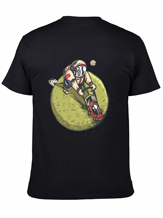 Astronaut Lawn Mowing T-Shirt - Space Humor Tee