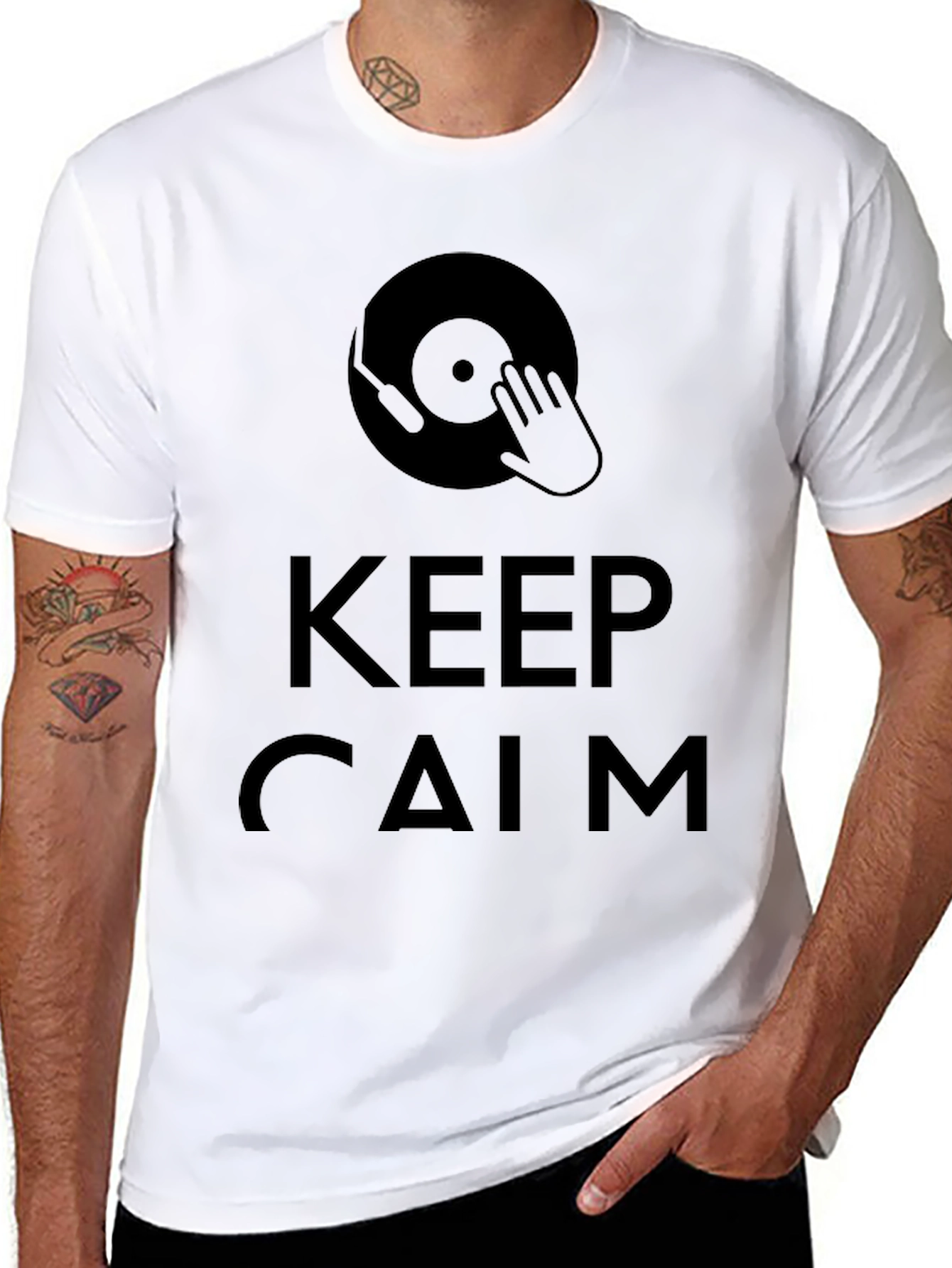 Keep Calm DJ Black T-Shirt