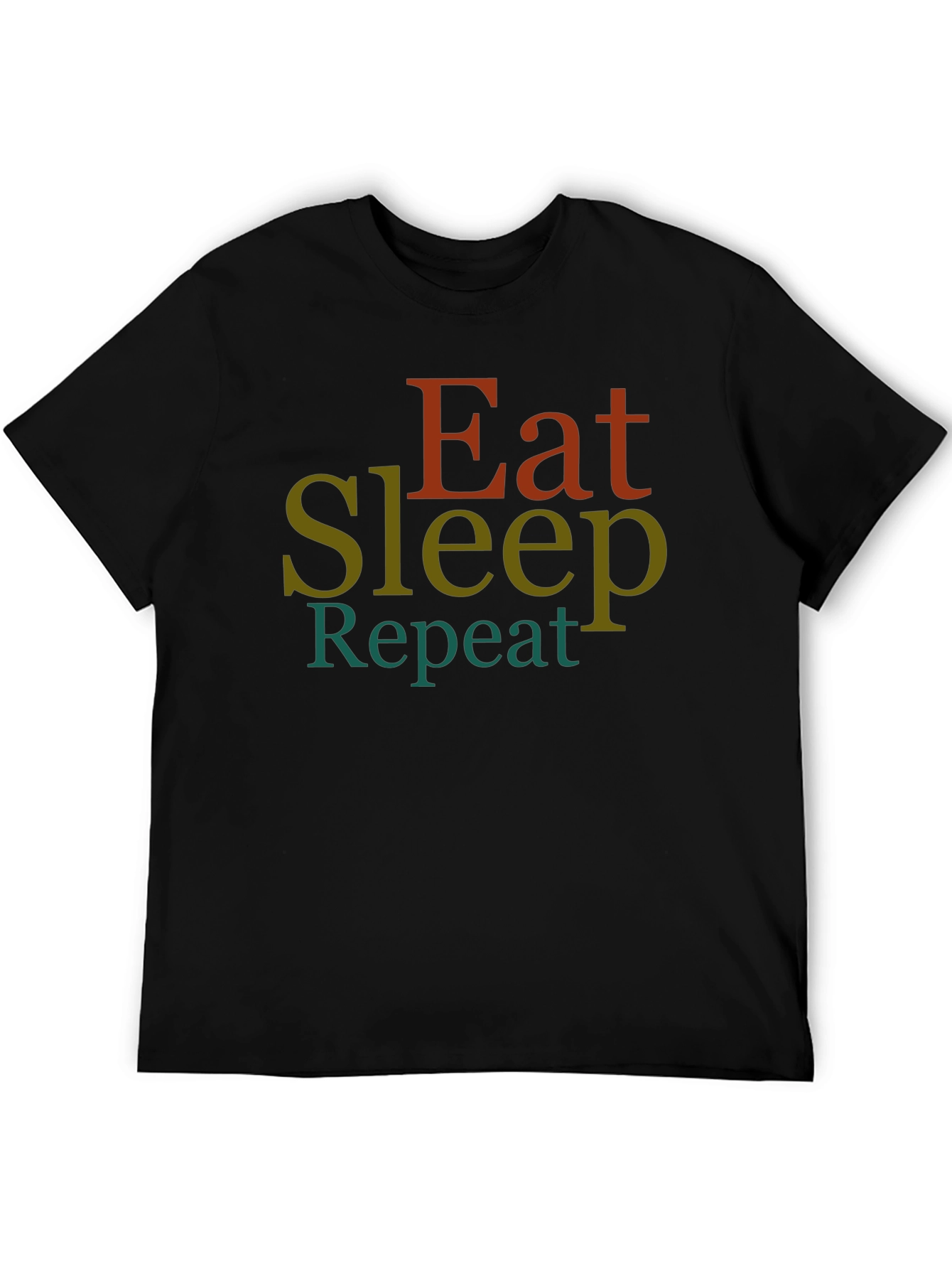 Eat Sleep Repeat Graphic Tee - Black T-Shirt