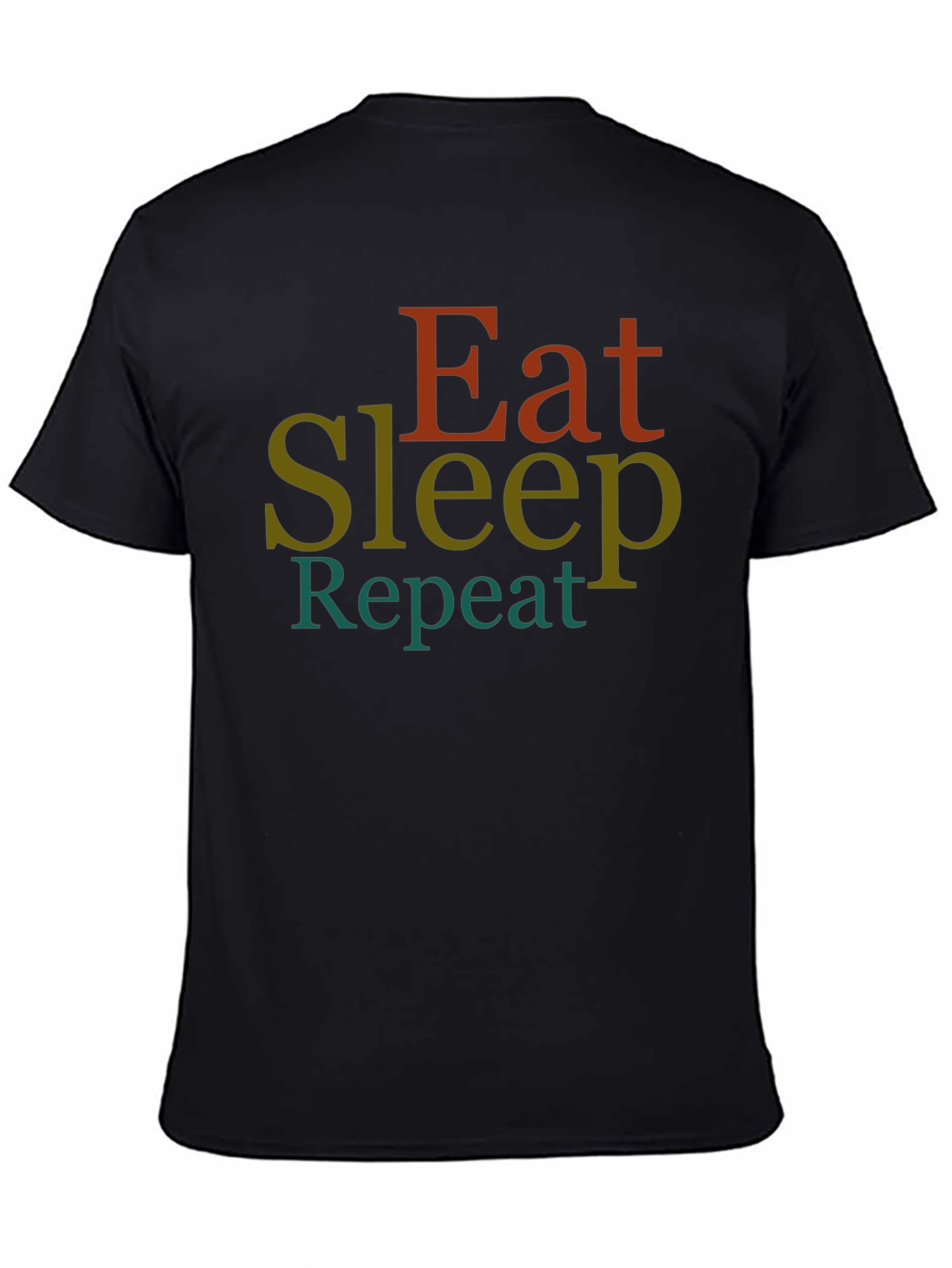 Eat Sleep Repeat Graphic Tee - Black T-Shirt