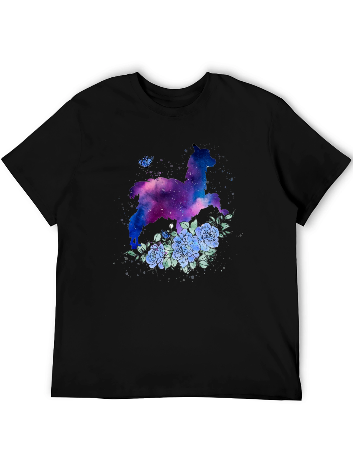 Galaxy Llama Floral T-Shirt