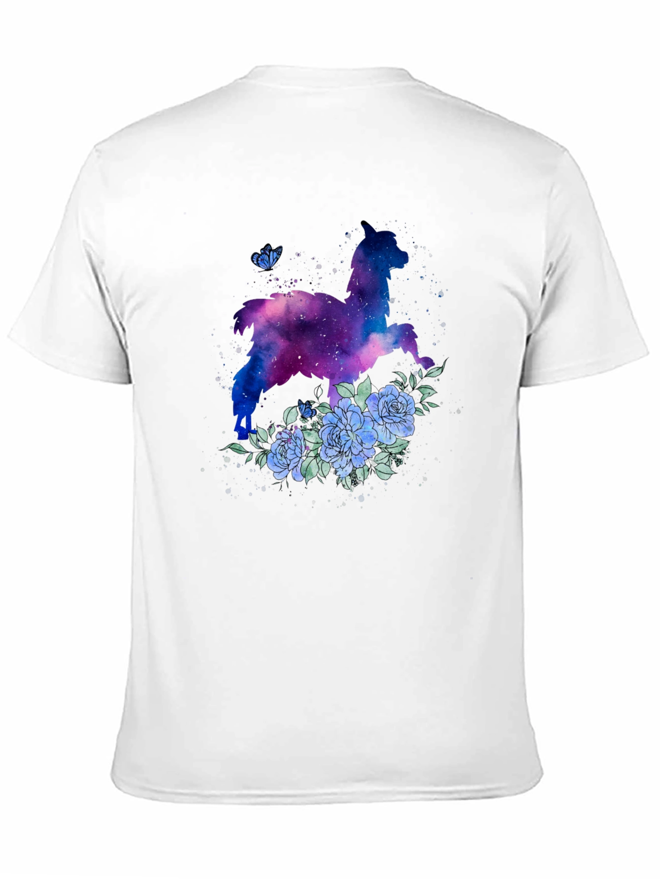 Galaxy Llama Floral T-Shirt
