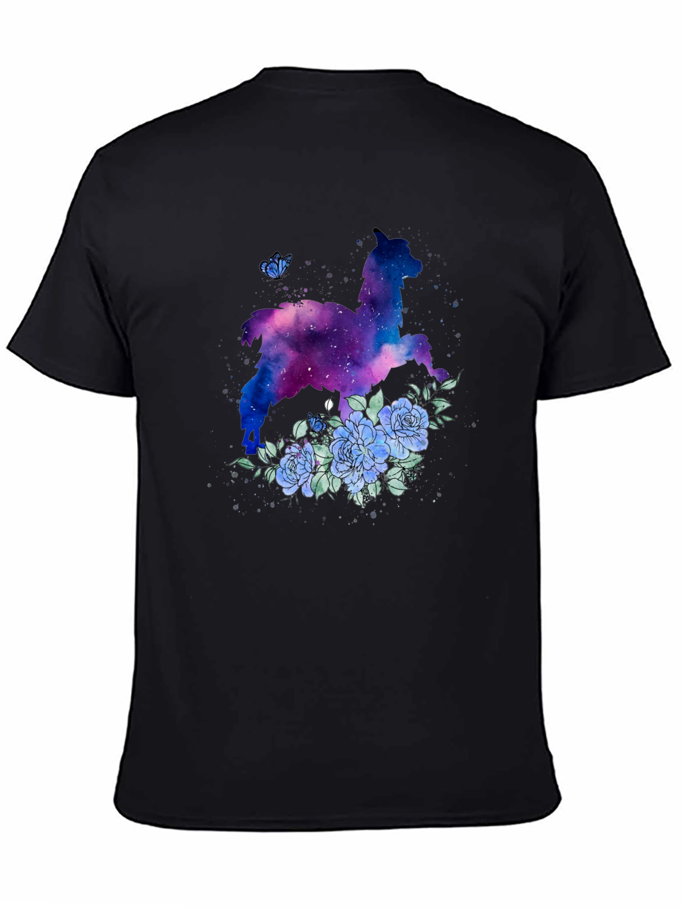Galaxy Llama Floral T-Shirt
