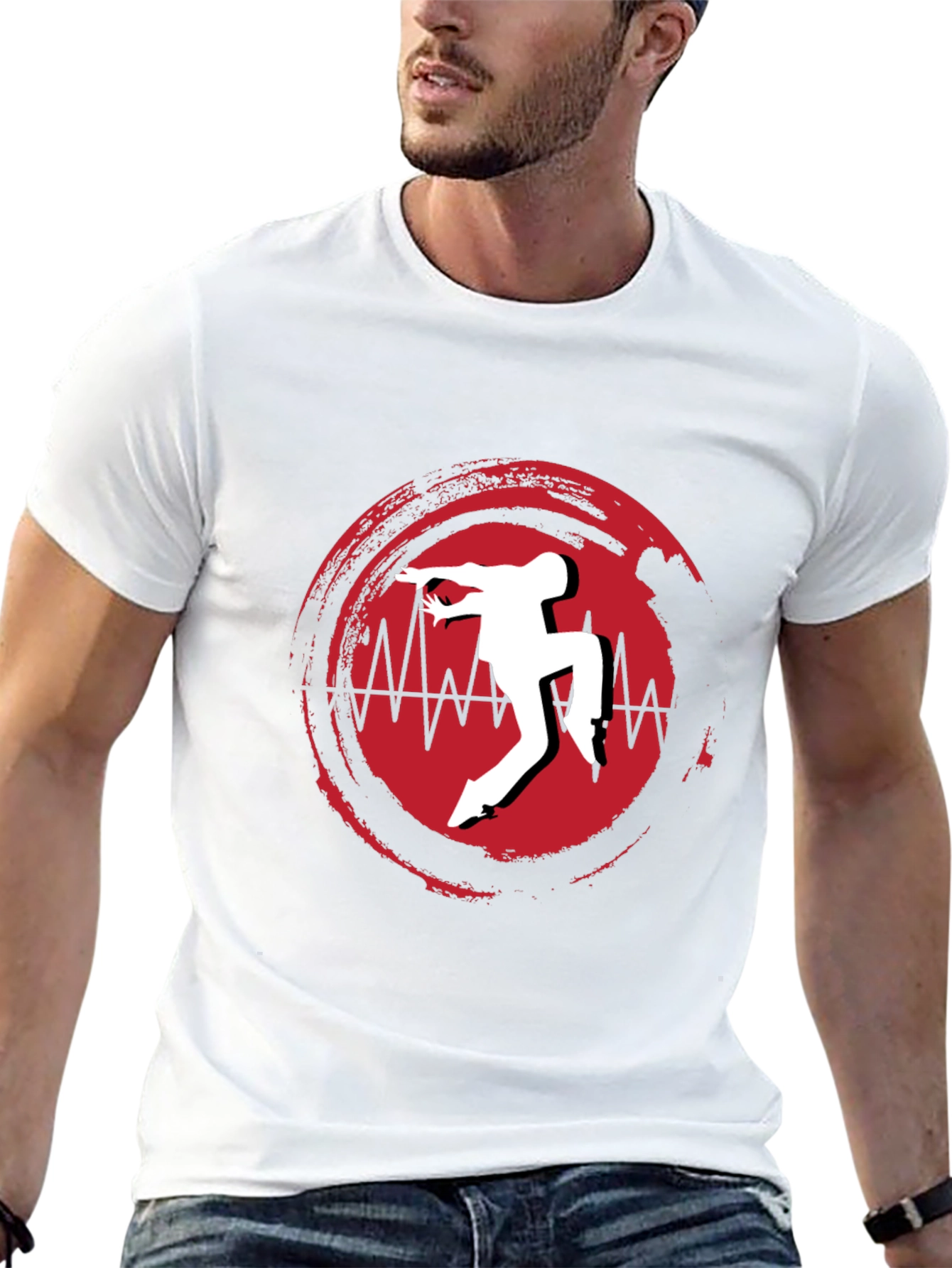 Black T-Shirt with Unique Dancer Graphic
