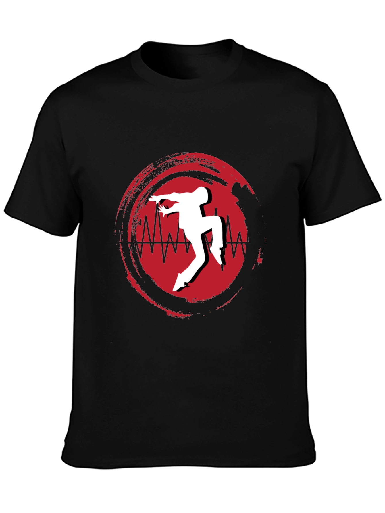 Black T-Shirt with Unique Dancer Graphic