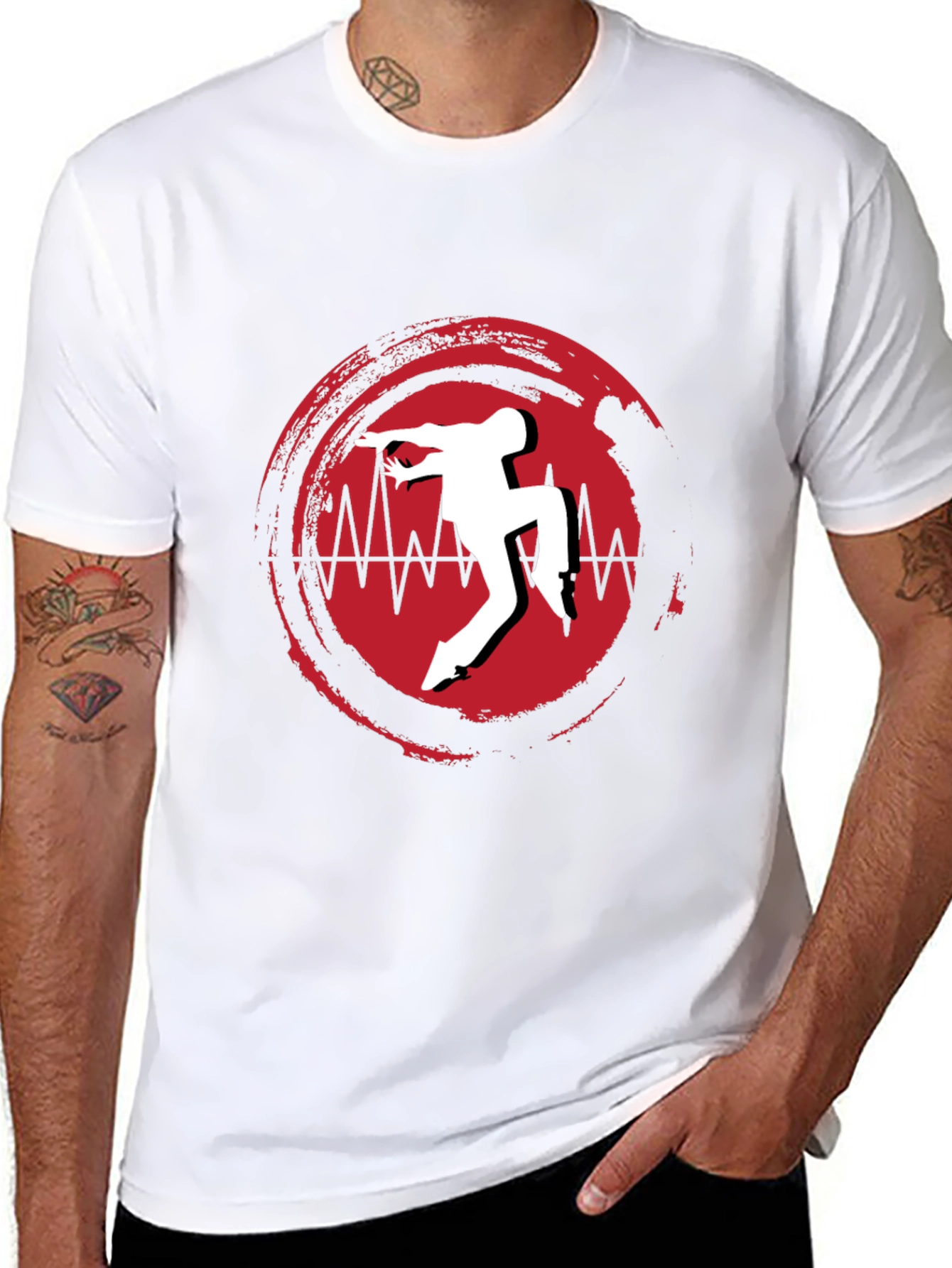 Black T-Shirt with Unique Dancer Graphic