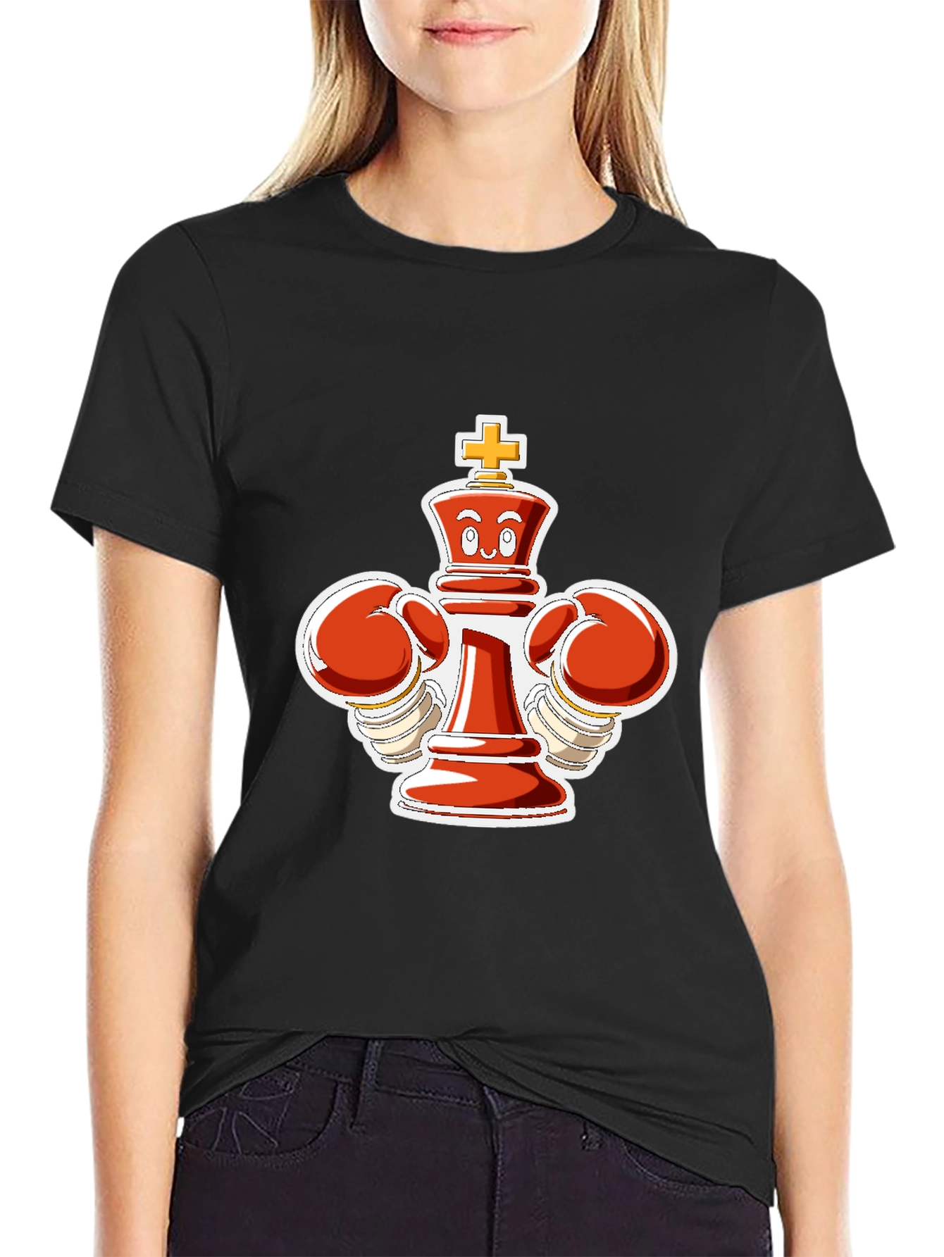 Chess King Boxer Black T-Shirt