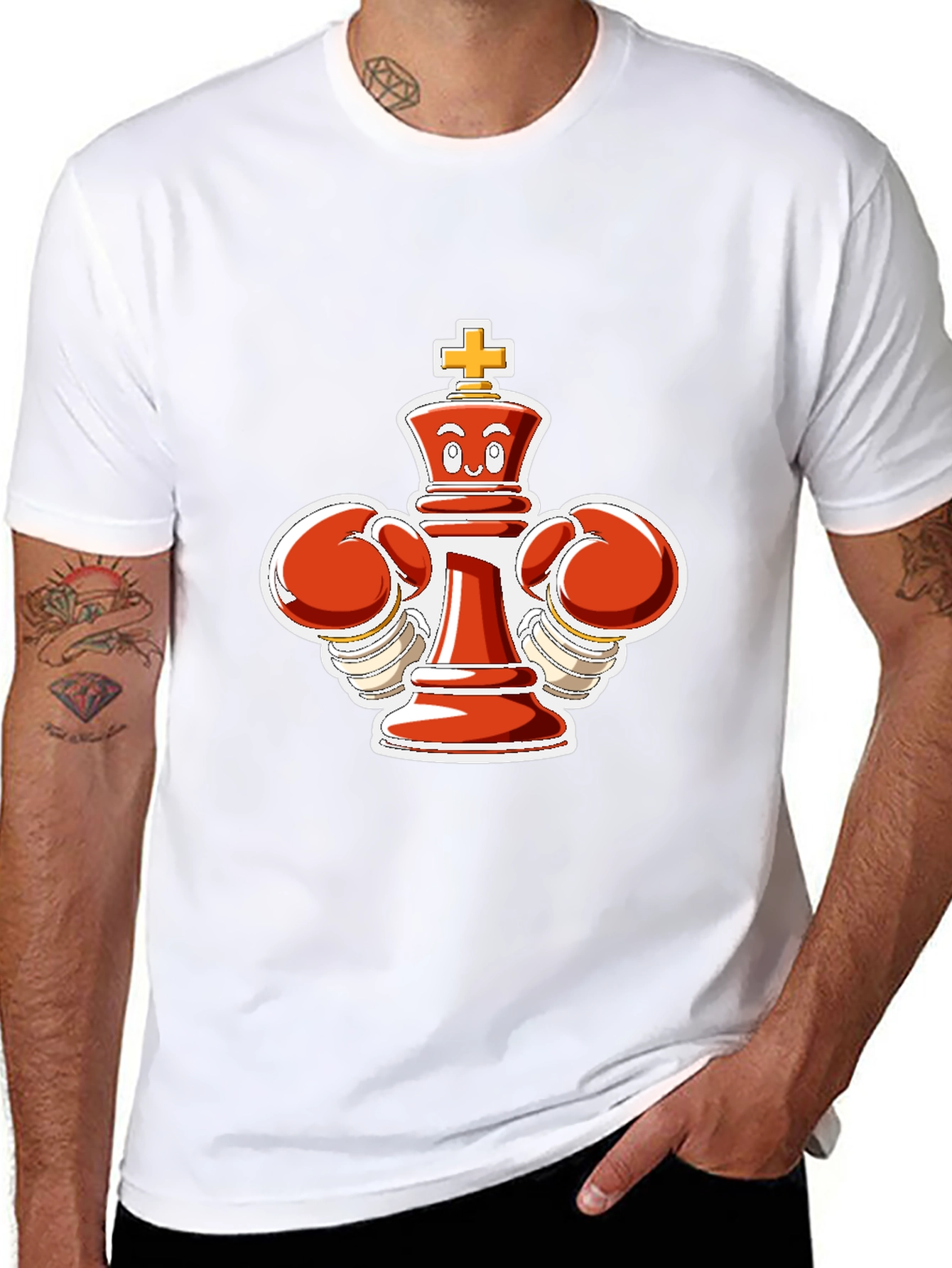 Chess King Boxer Black T-Shirt