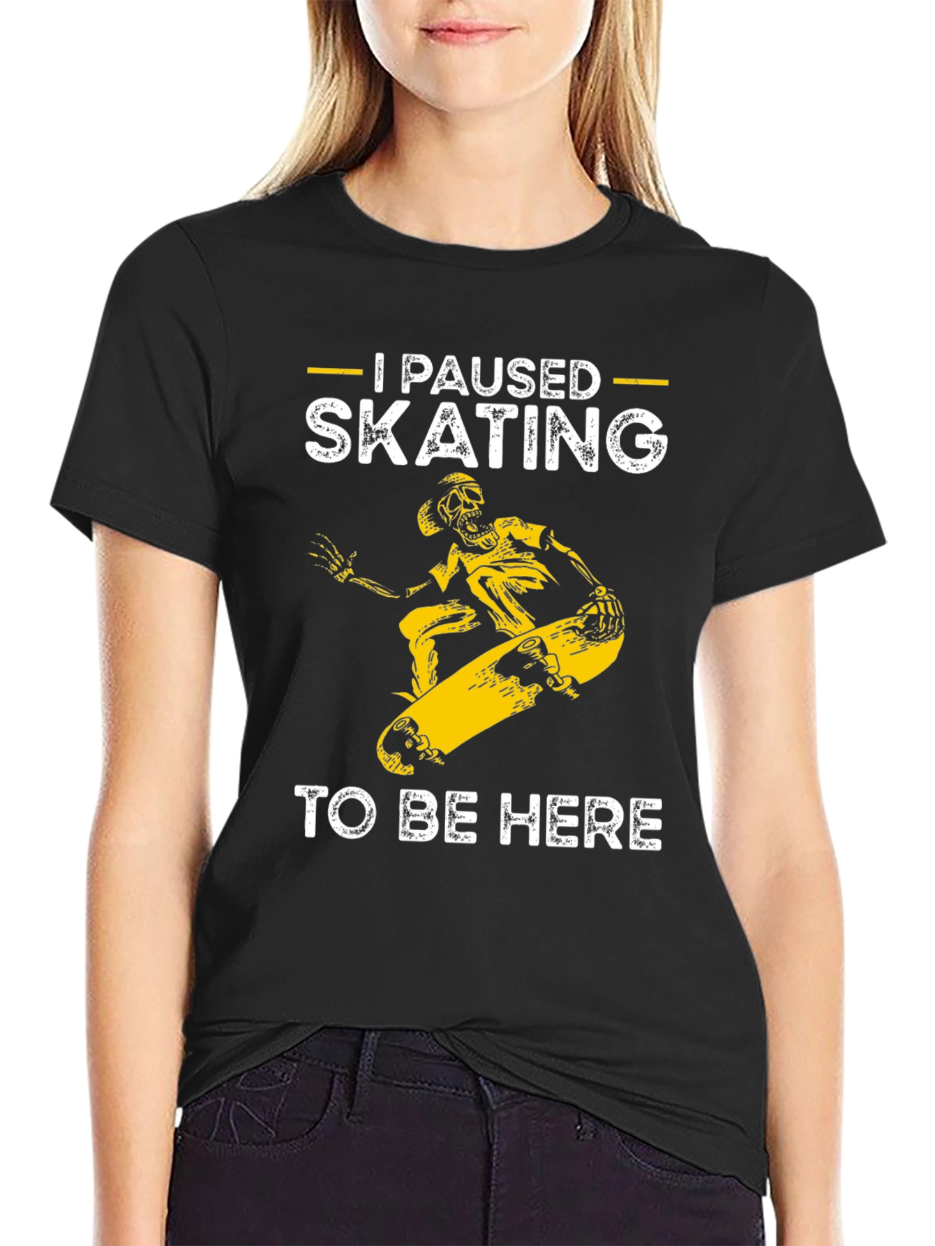 I Paused Skating T-Shirt - Funny Skateboarder Tee