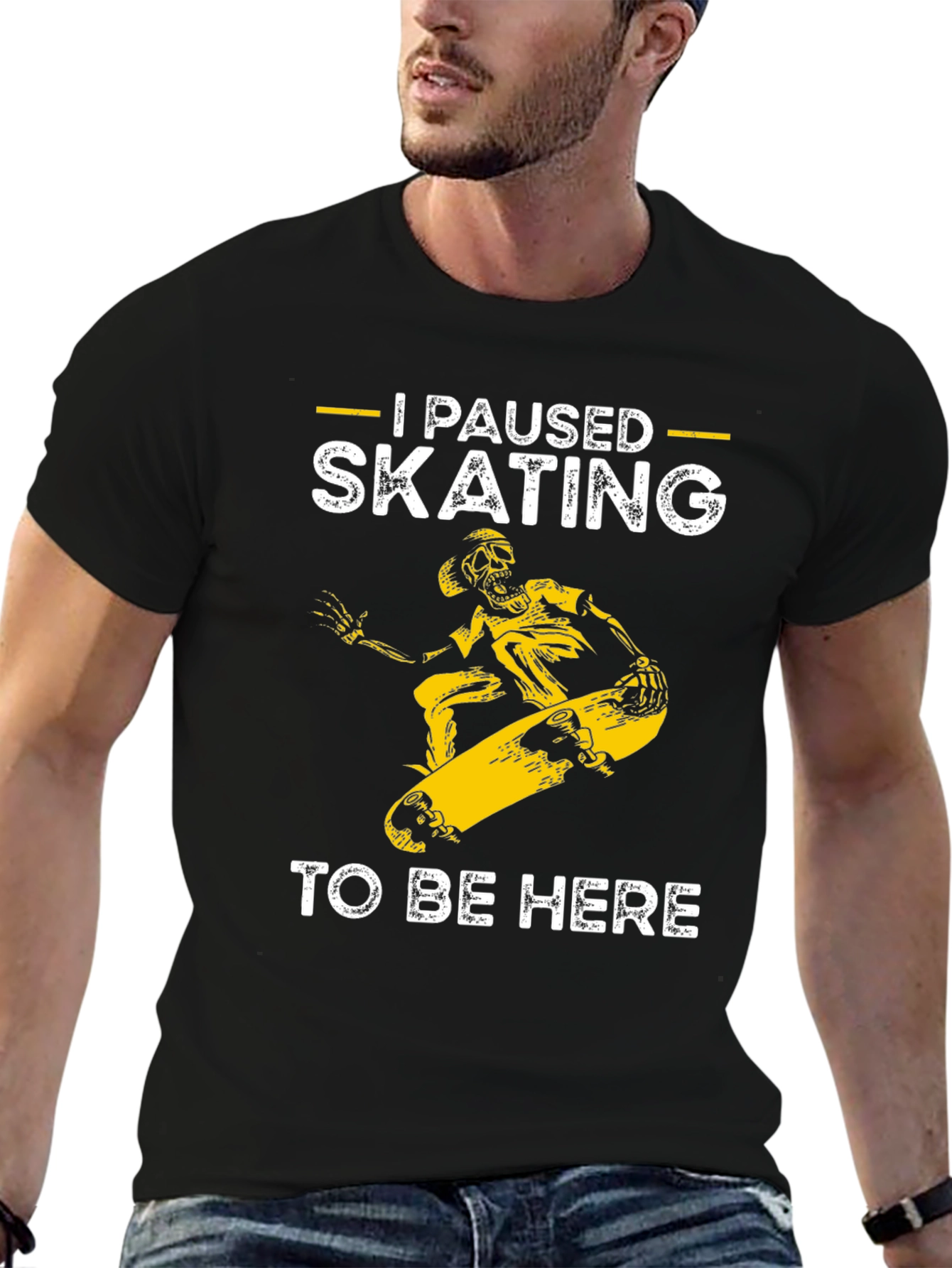 I Paused Skating T-Shirt - Funny Skateboarder Tee