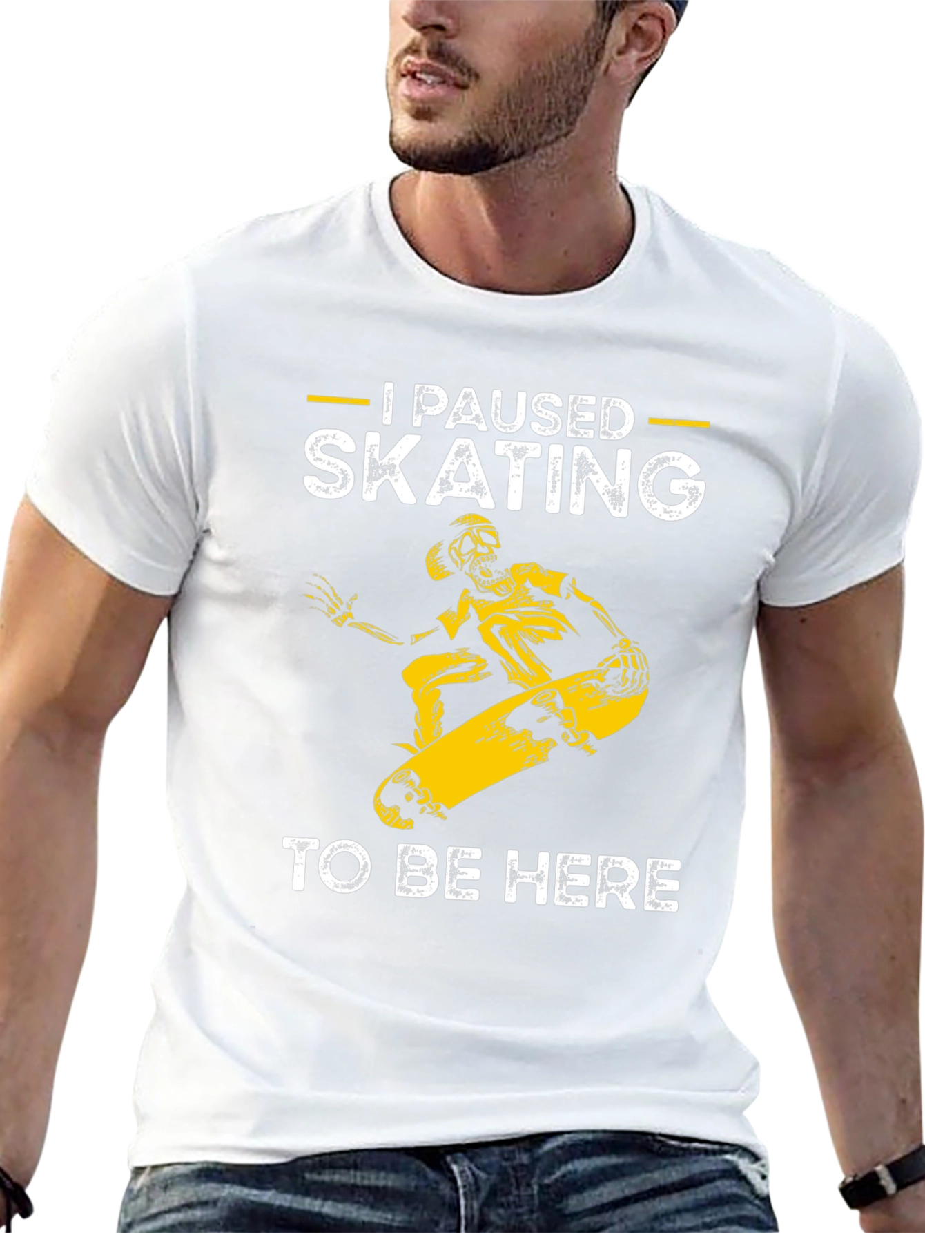 I Paused Skating T-Shirt - Funny Skateboarder Tee