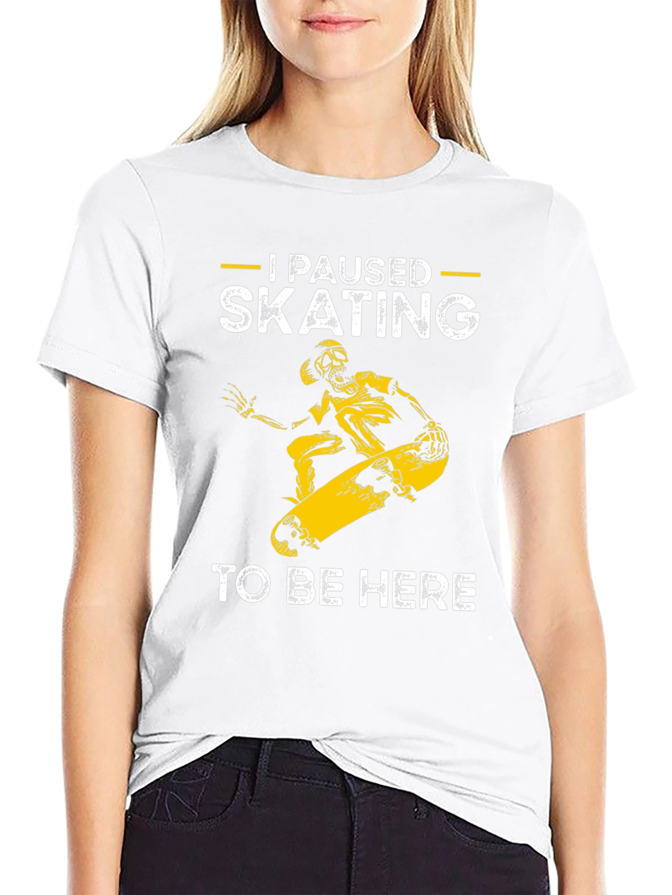 I Paused Skating T-Shirt - Funny Skateboarder Tee