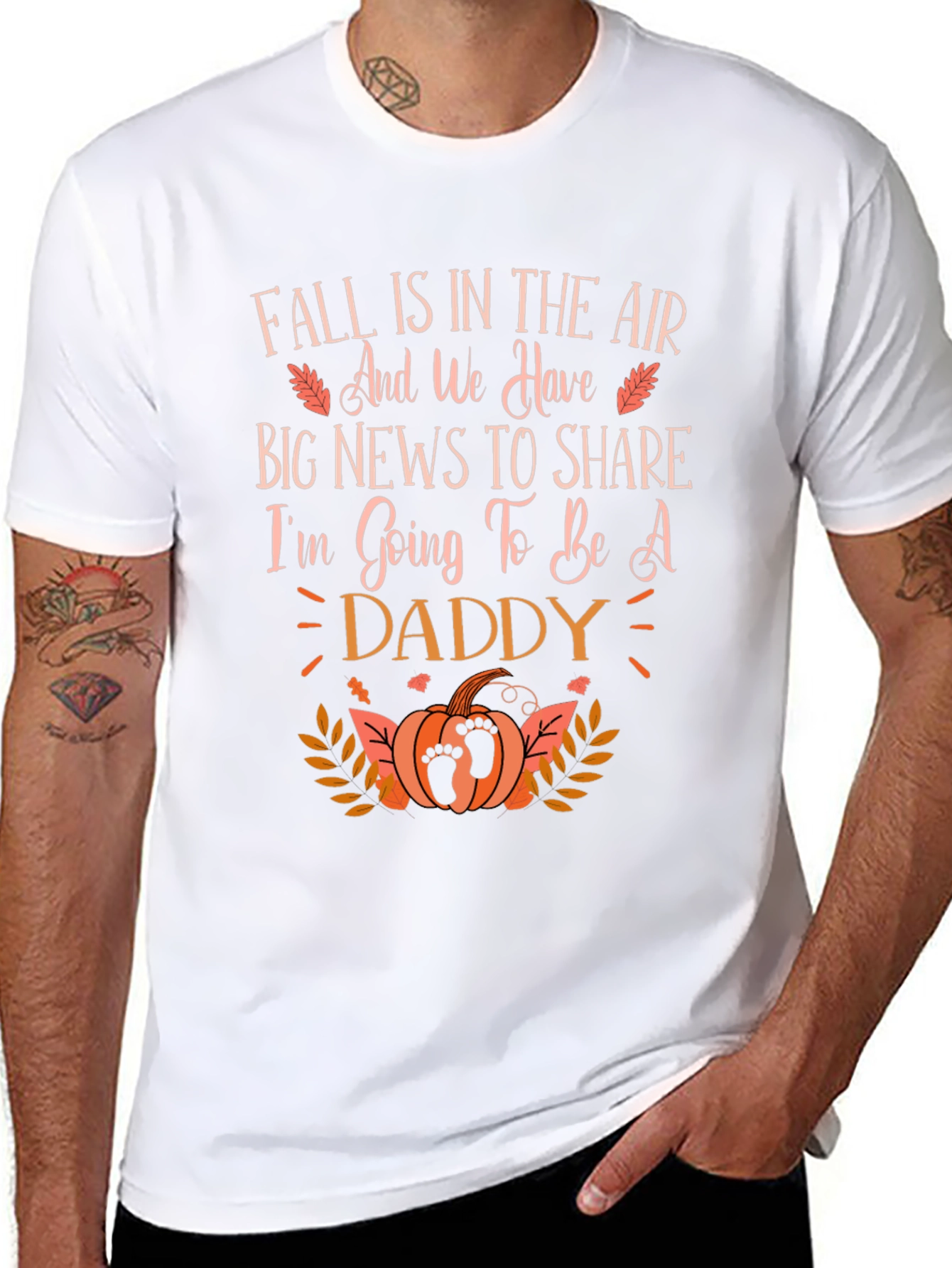 Fall Pregnancy Announcement T-Shirt - Daddy To Be