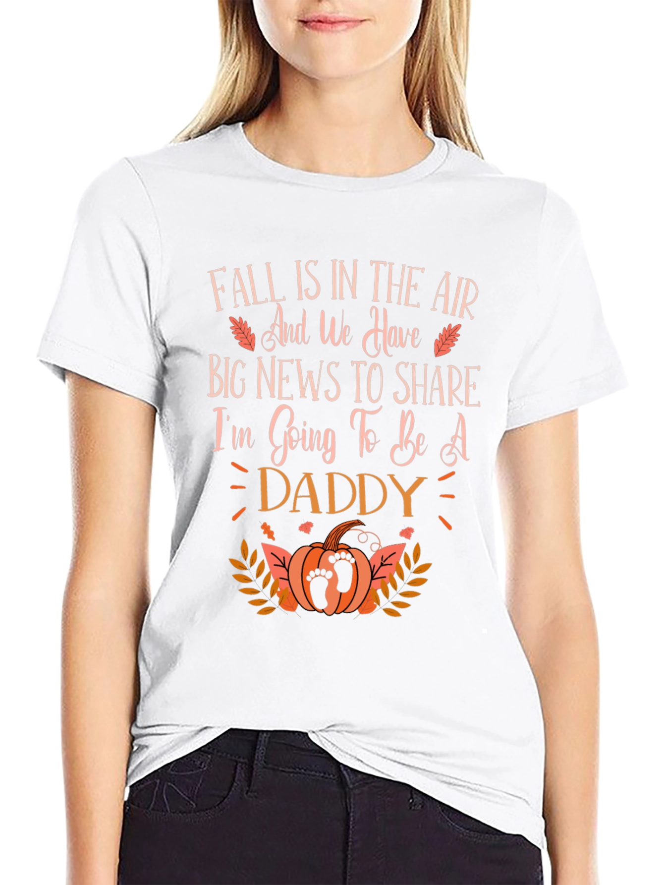 Fall Pregnancy Announcement T-Shirt - Daddy To Be