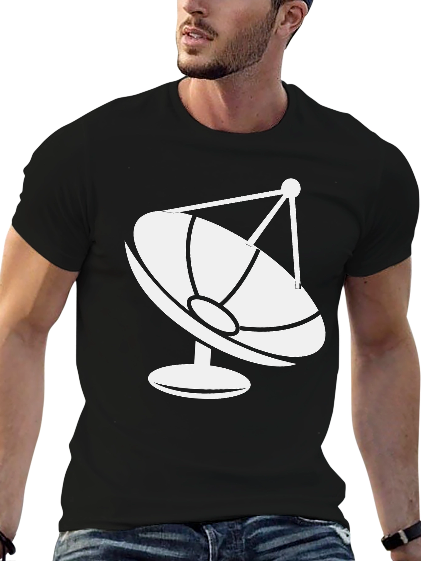 Satellite Dish Graphic Tee - Retro Style