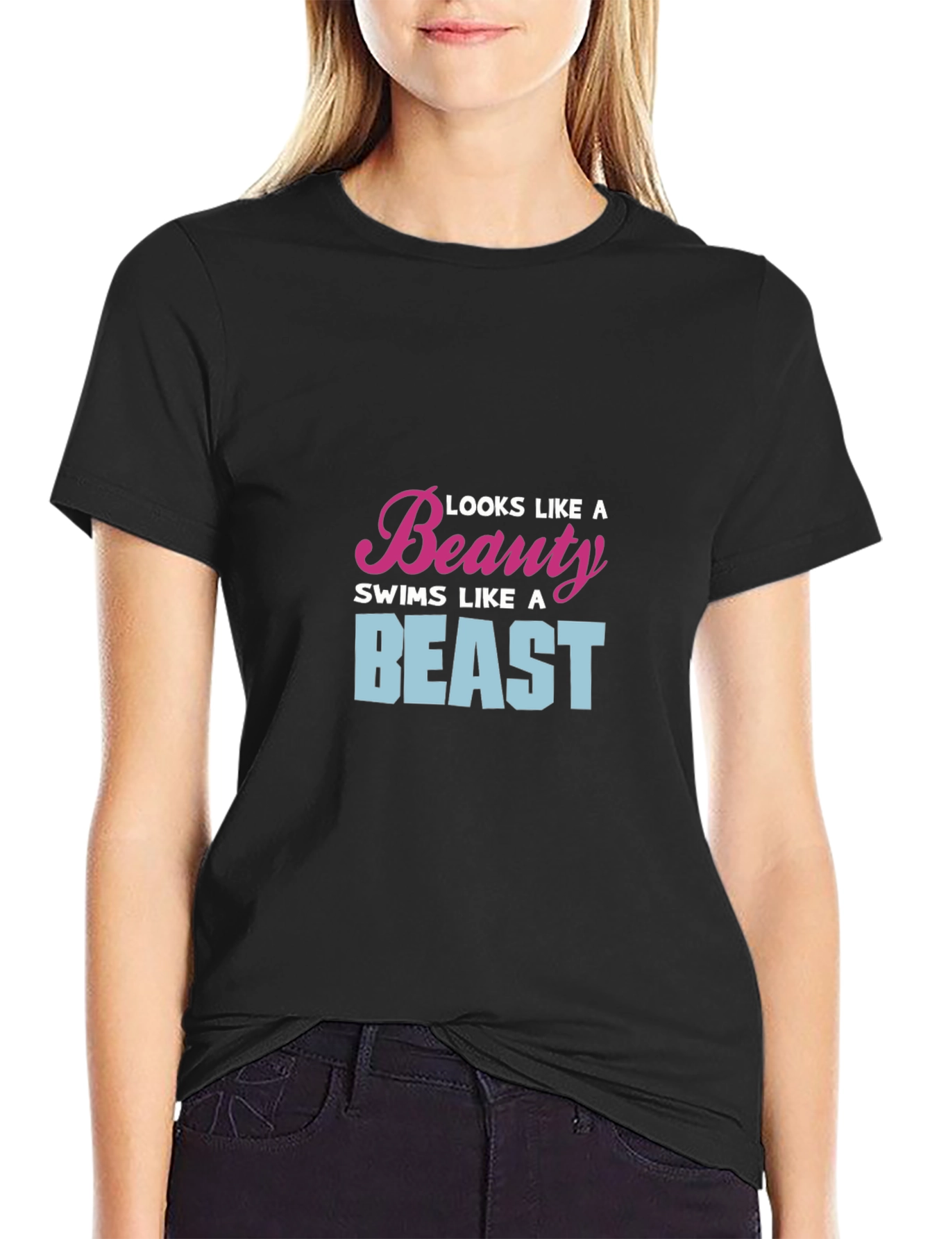 Beauty and Beast Swimmer Graphic Tee