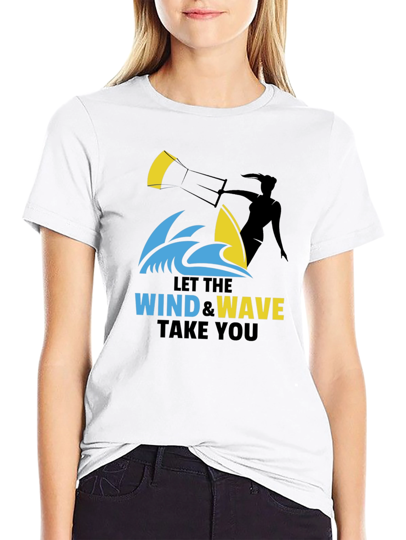 Wind & Wave Graphic T-Shirt: Kitesurfing Adventure Tee