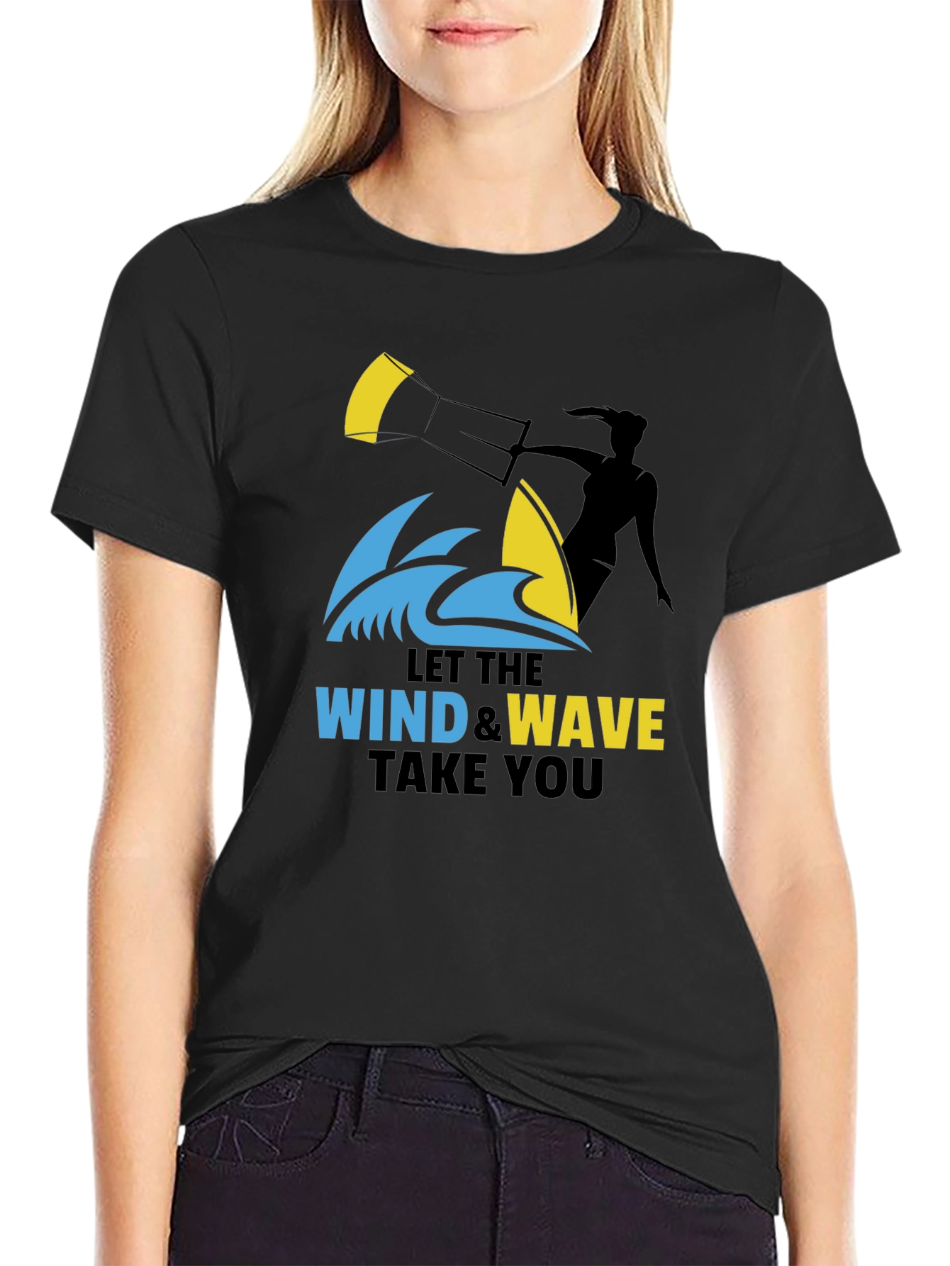 Wind & Wave Graphic T-Shirt: Kitesurfing Adventure Tee