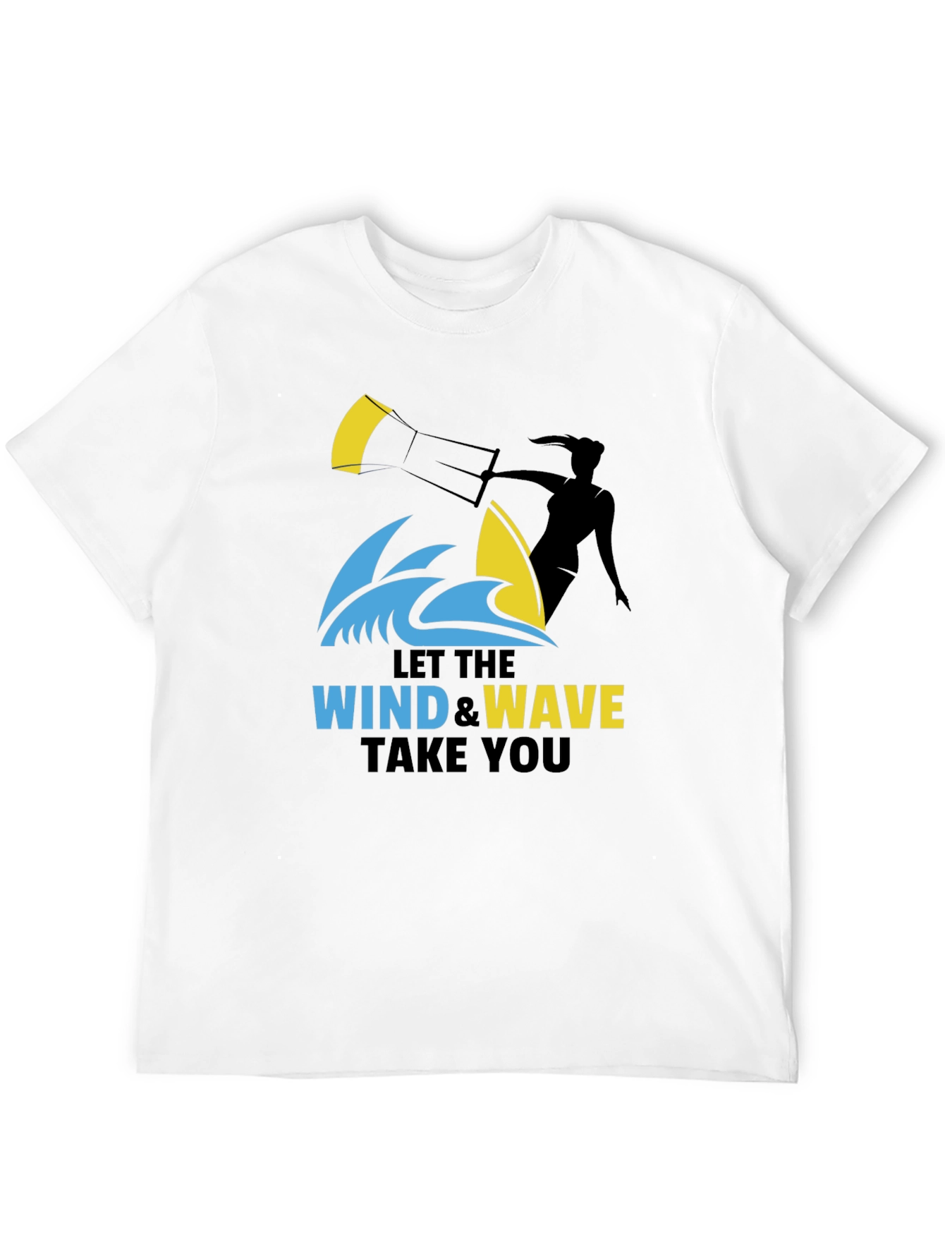 Wind & Wave Graphic T-Shirt: Kitesurfing Adventure Tee