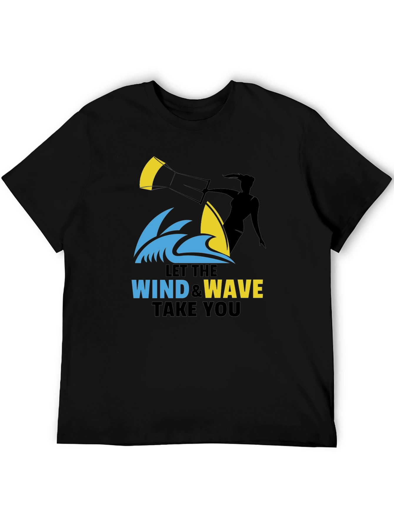 Wind & Wave Graphic T-Shirt: Kitesurfing Adventure Tee