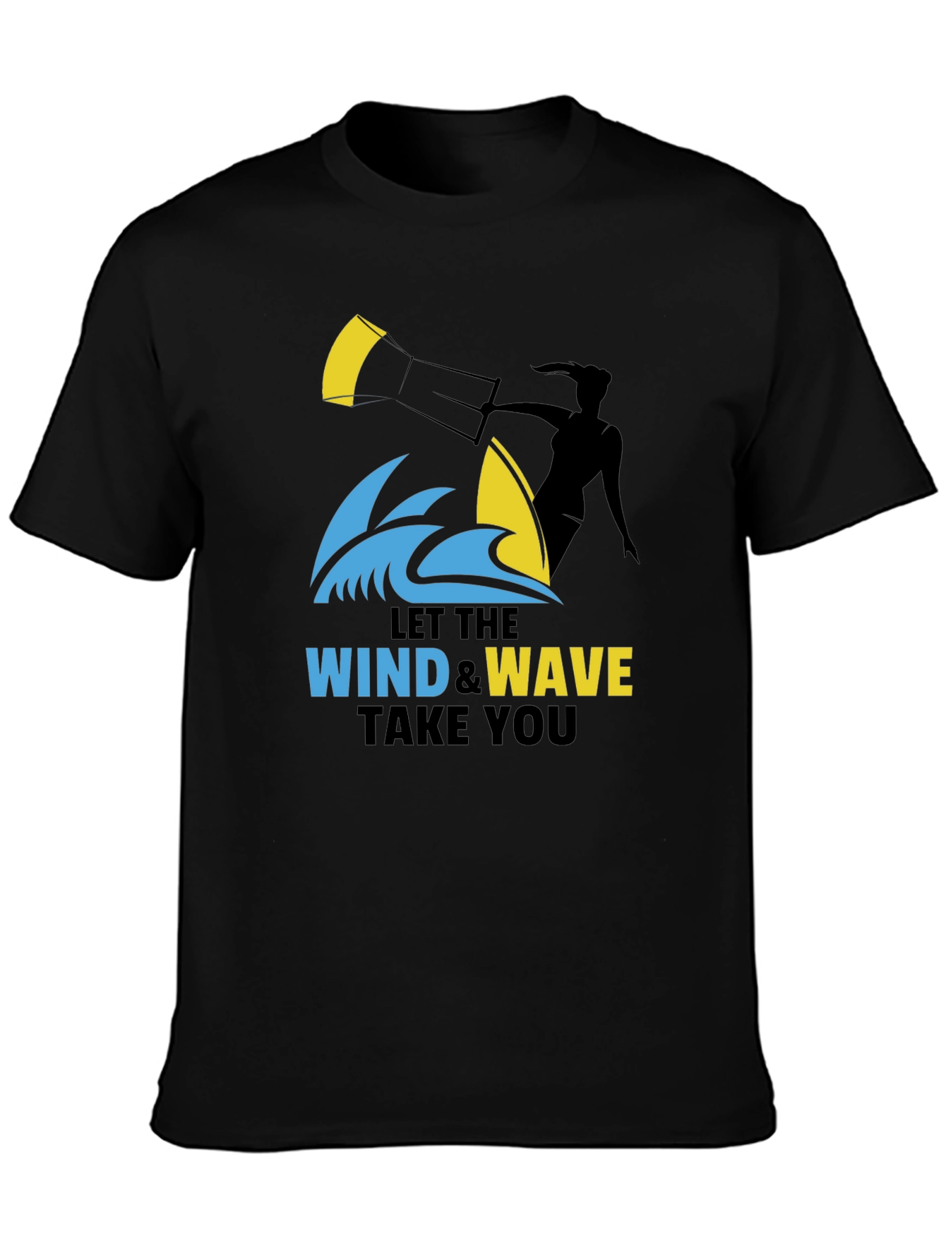 Wind & Wave Graphic T-Shirt: Kitesurfing Adventure Tee
