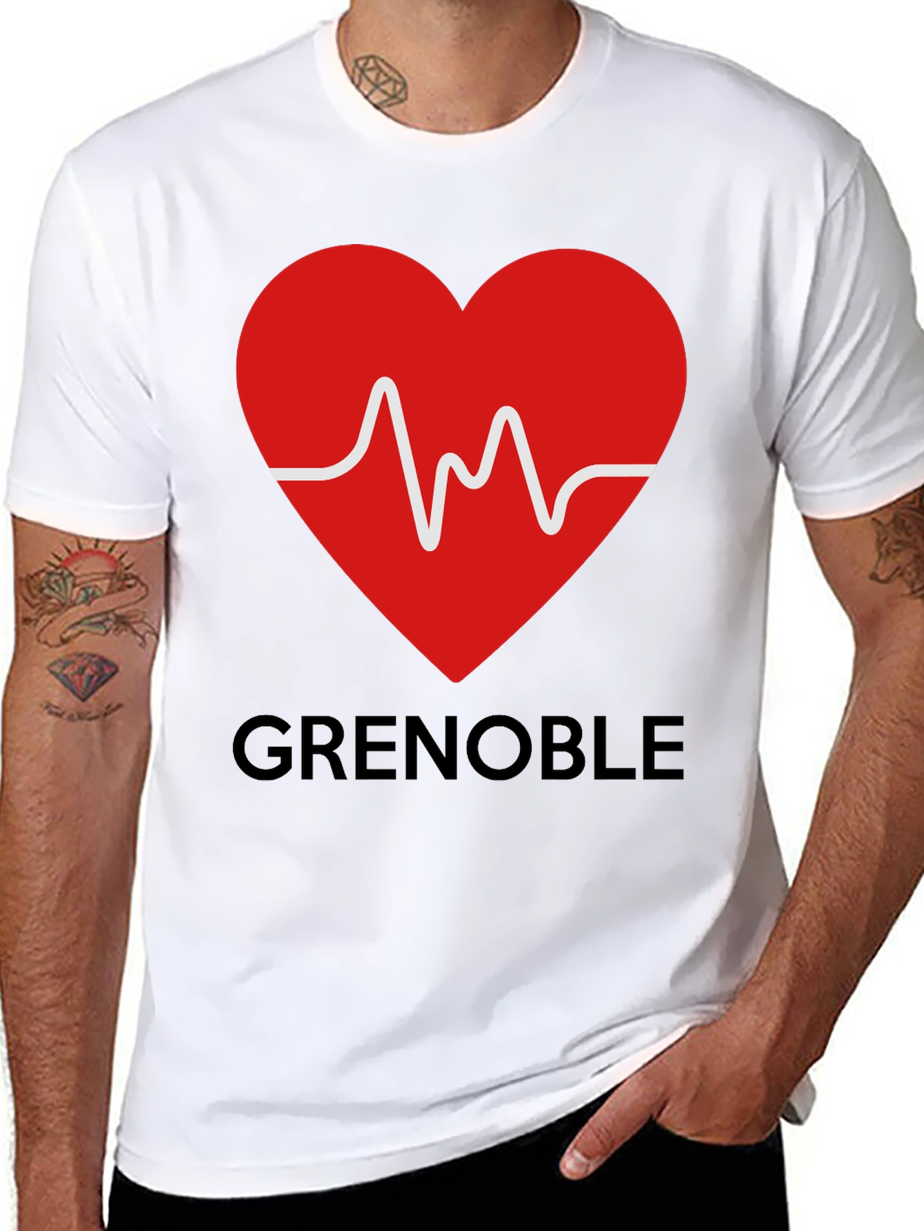 Grenoble Heartbeat T-Shirt - City Pride Tee