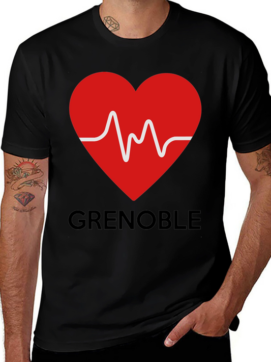 Grenoble Heartbeat T-Shirt - City Pride Tee