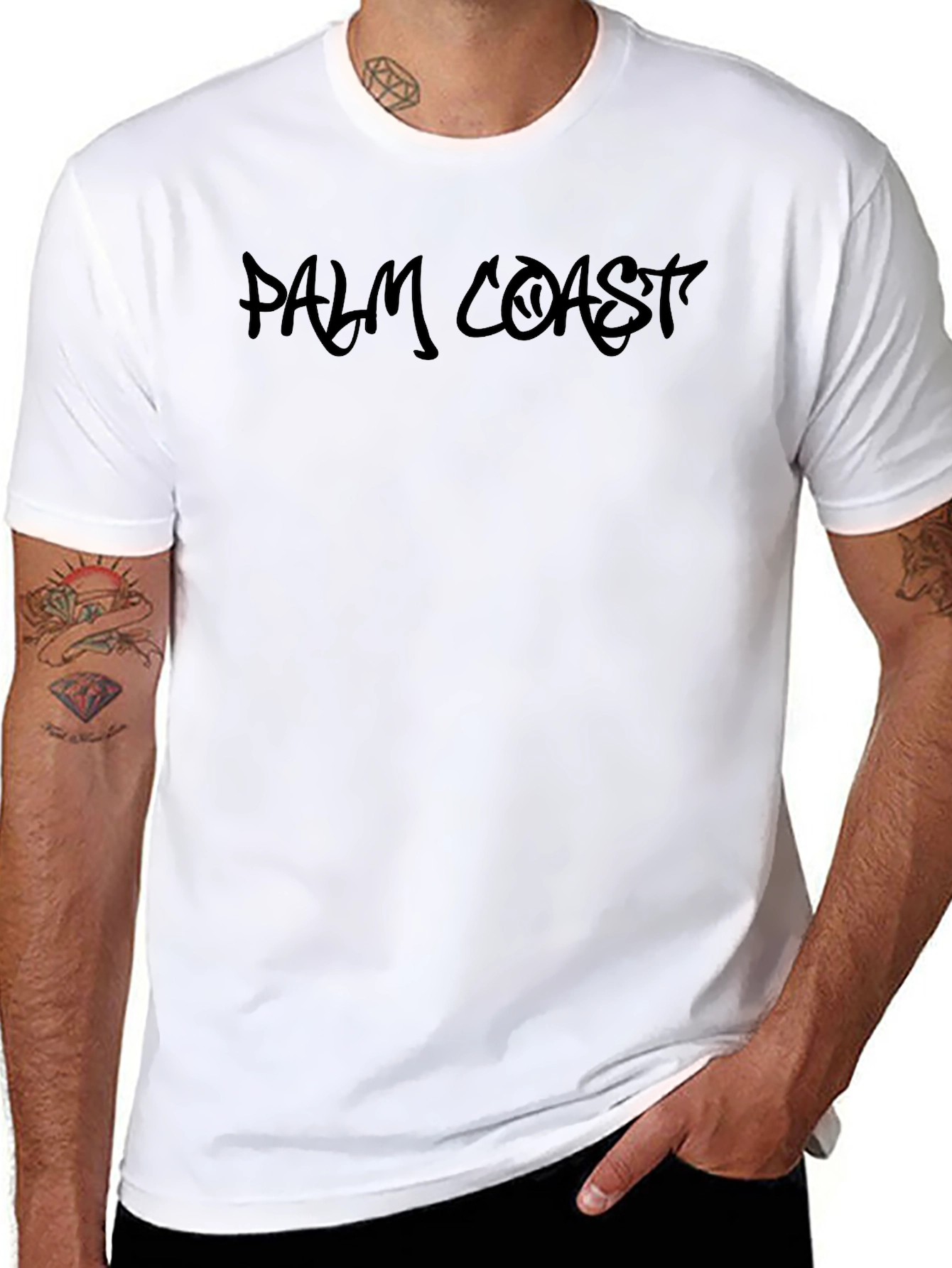 Palm Coast Graphic Tee - Black