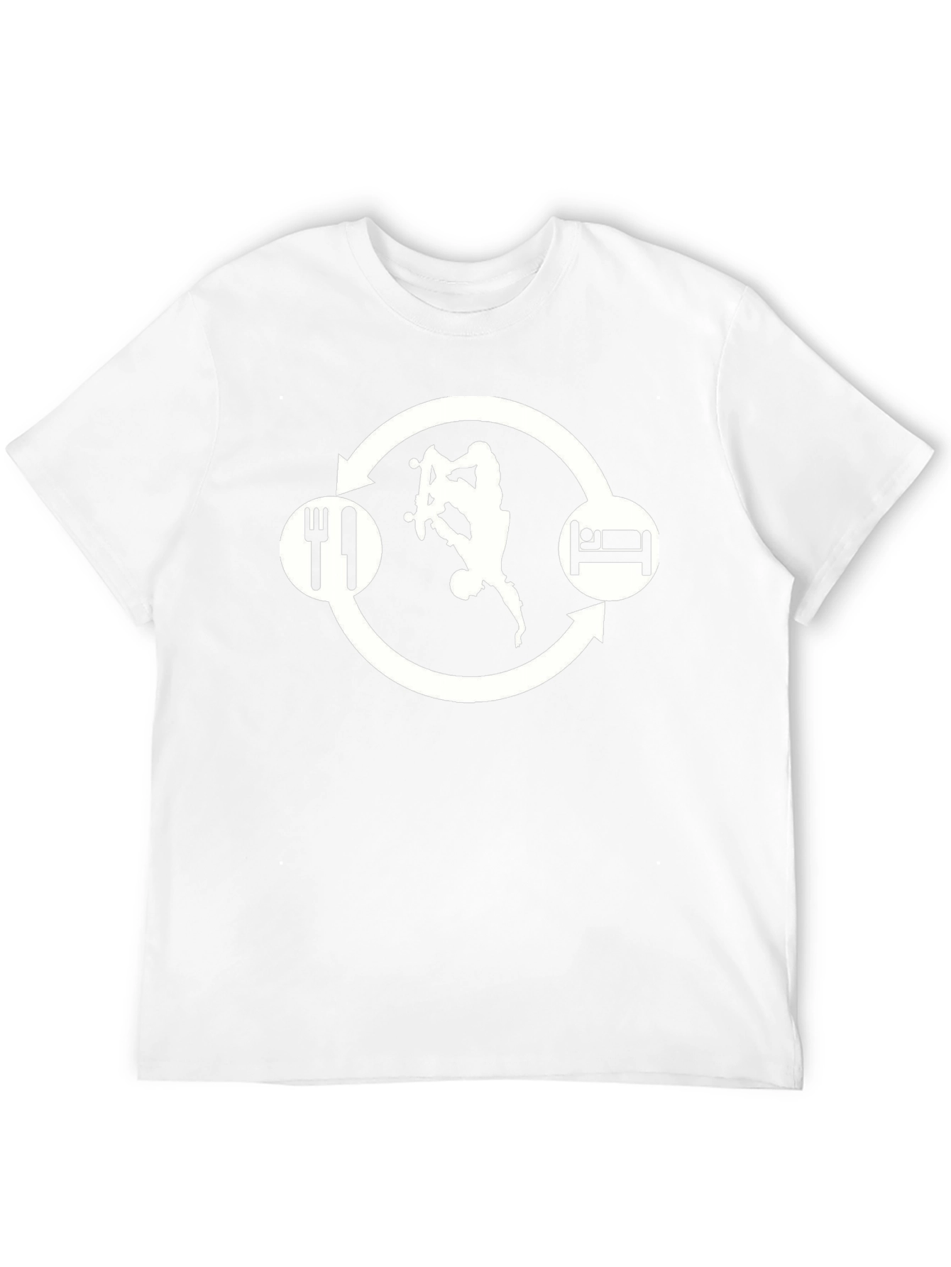 Skate Eat Sleep Repeat Black Graphic Tee
