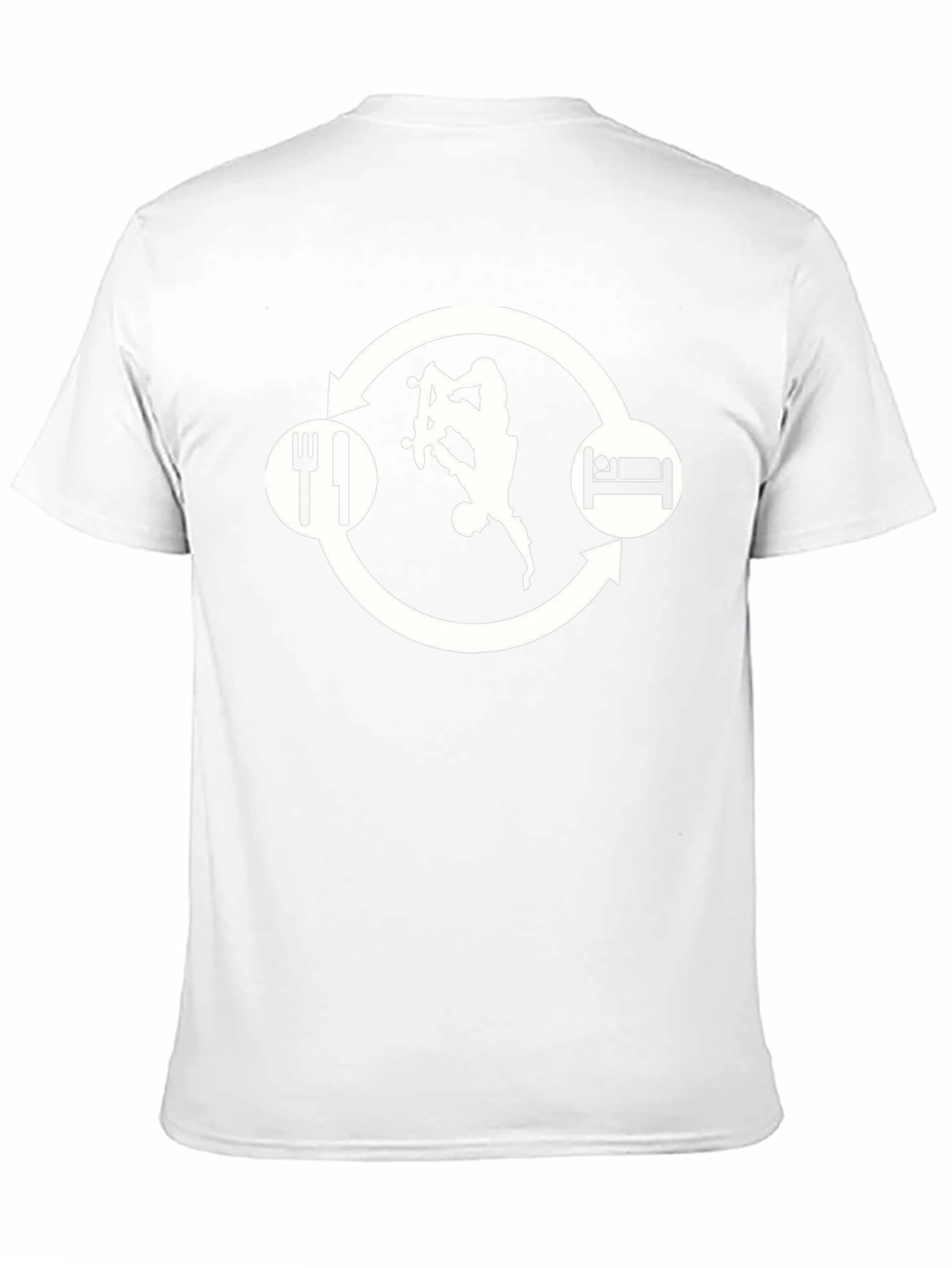Skate Eat Sleep Repeat Black Graphic Tee