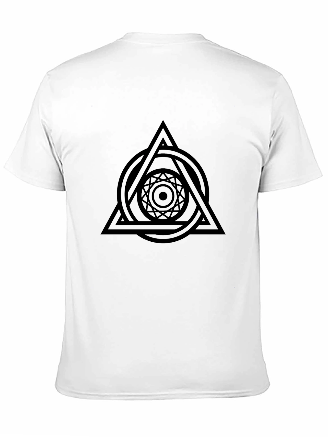 Geometric Black T-Shirt for Men