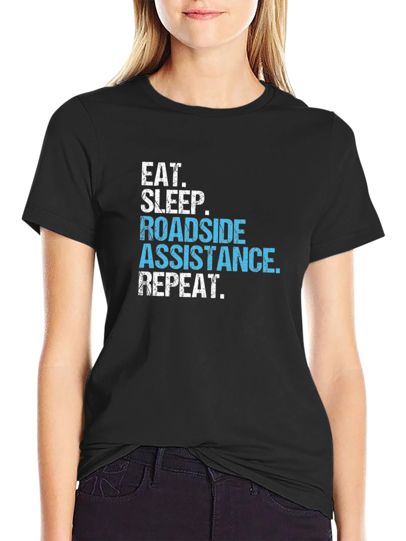 Roadside Assistance T-Shirt - Eat Sleep Repeat