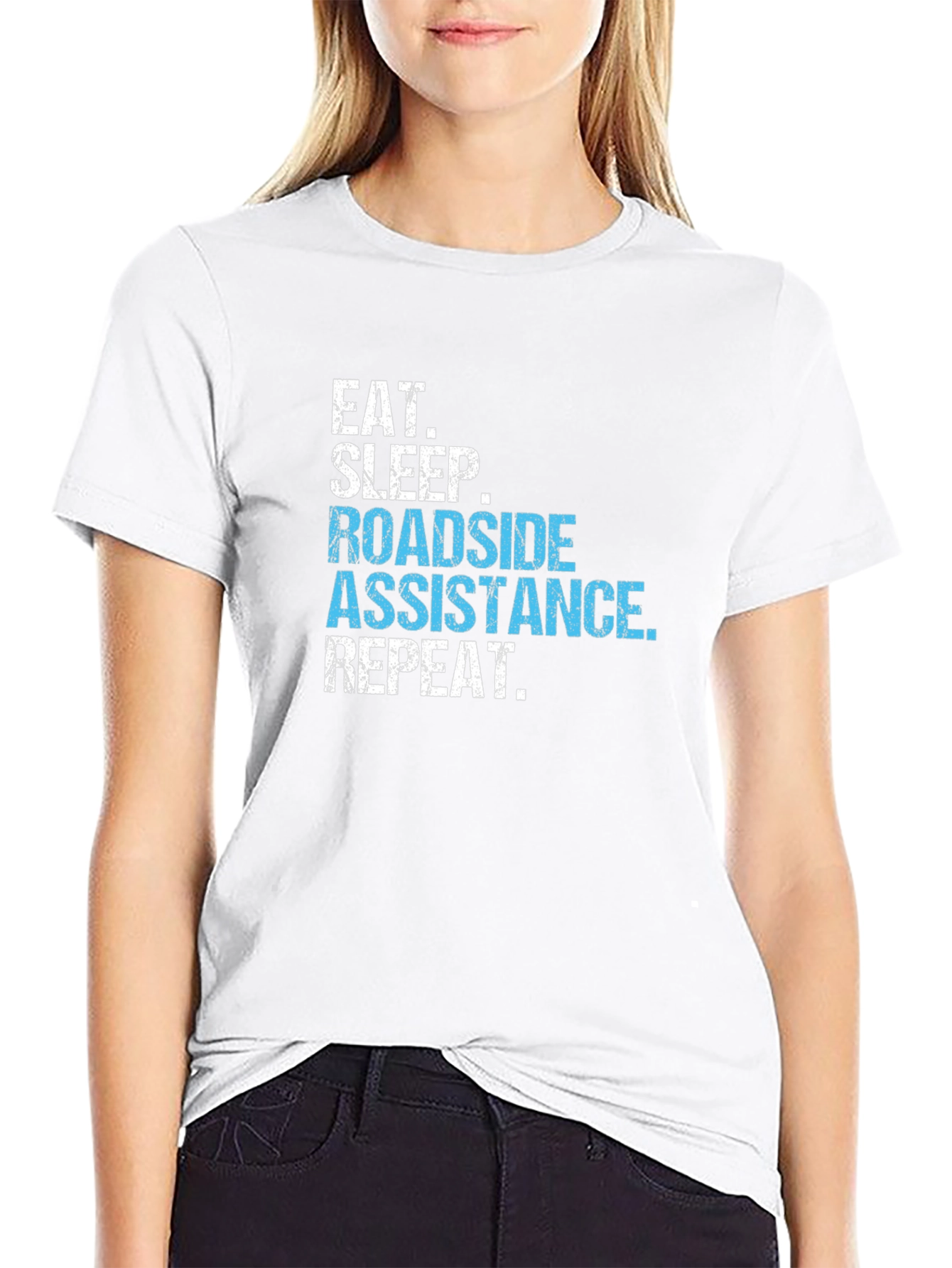 Roadside Assistance T-Shirt - Eat Sleep Repeat