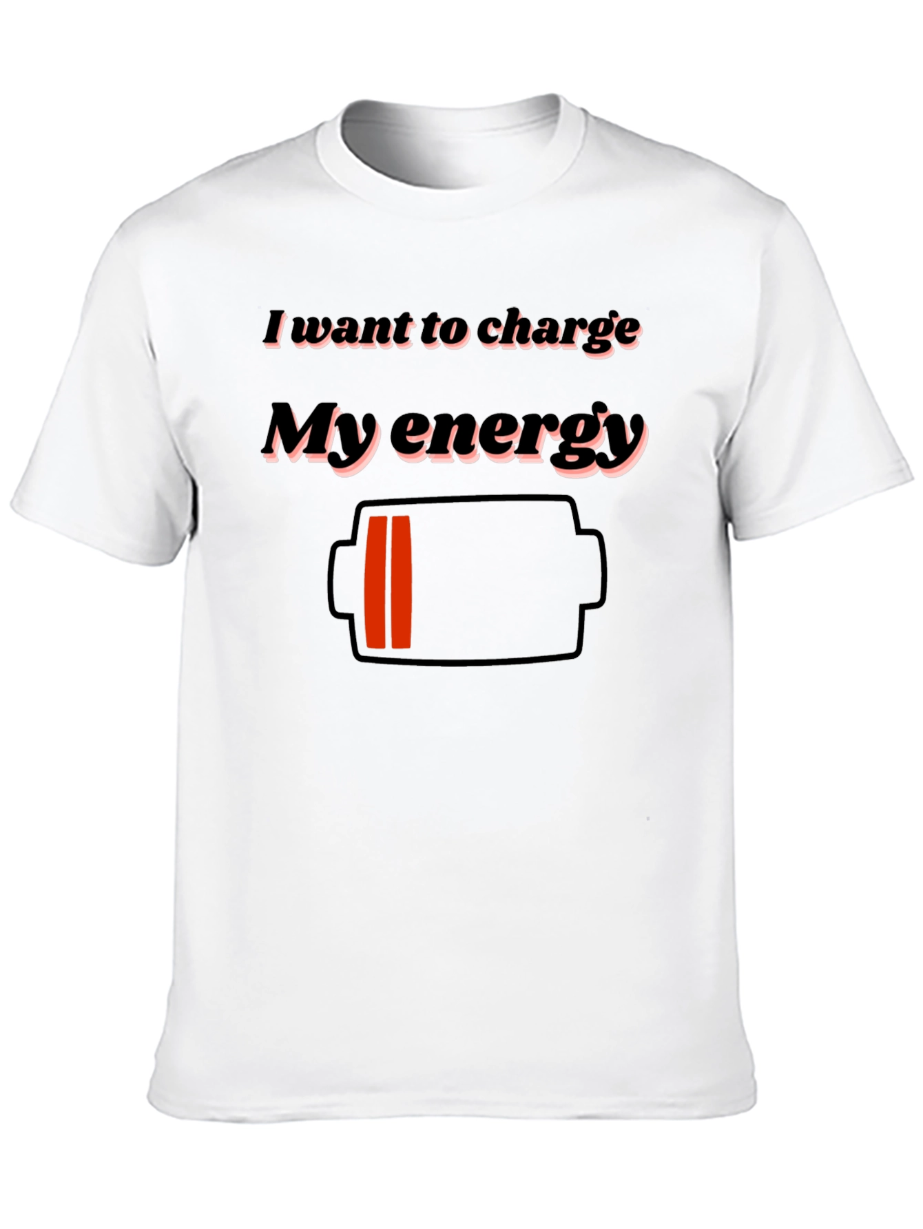Charge My Energy Black Graphic Tee