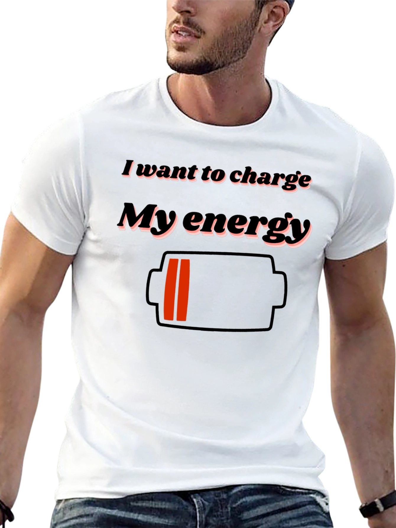 Charge My Energy Black Graphic Tee