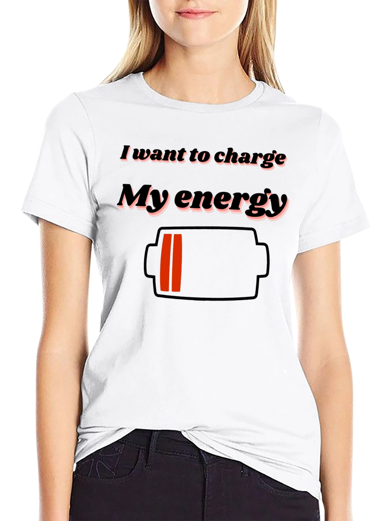 Charge My Energy Black Graphic Tee