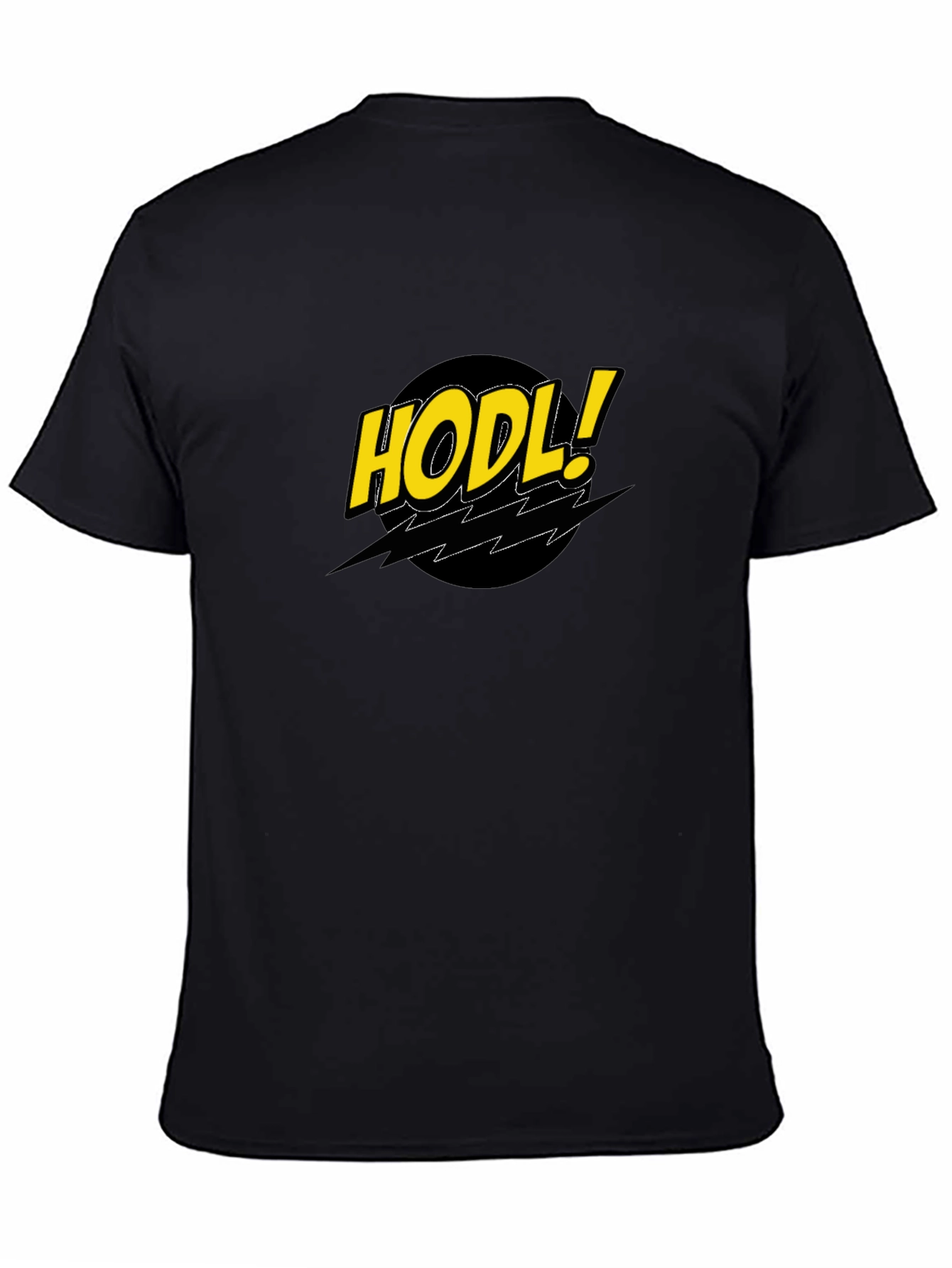HODL! Comic Style Black Crypto T-Shirt